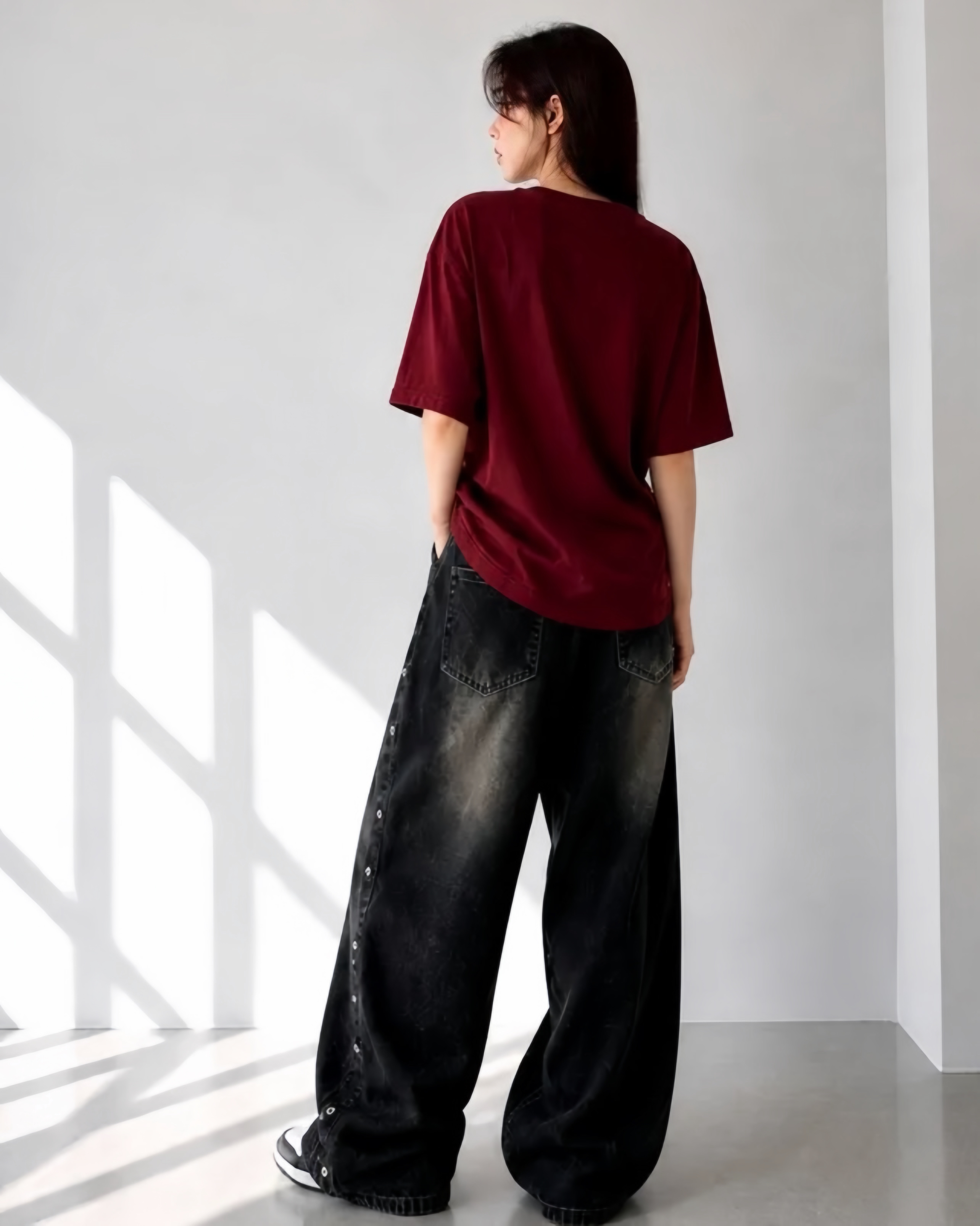 Vintage Wash Graphic Oversized Tee⁠