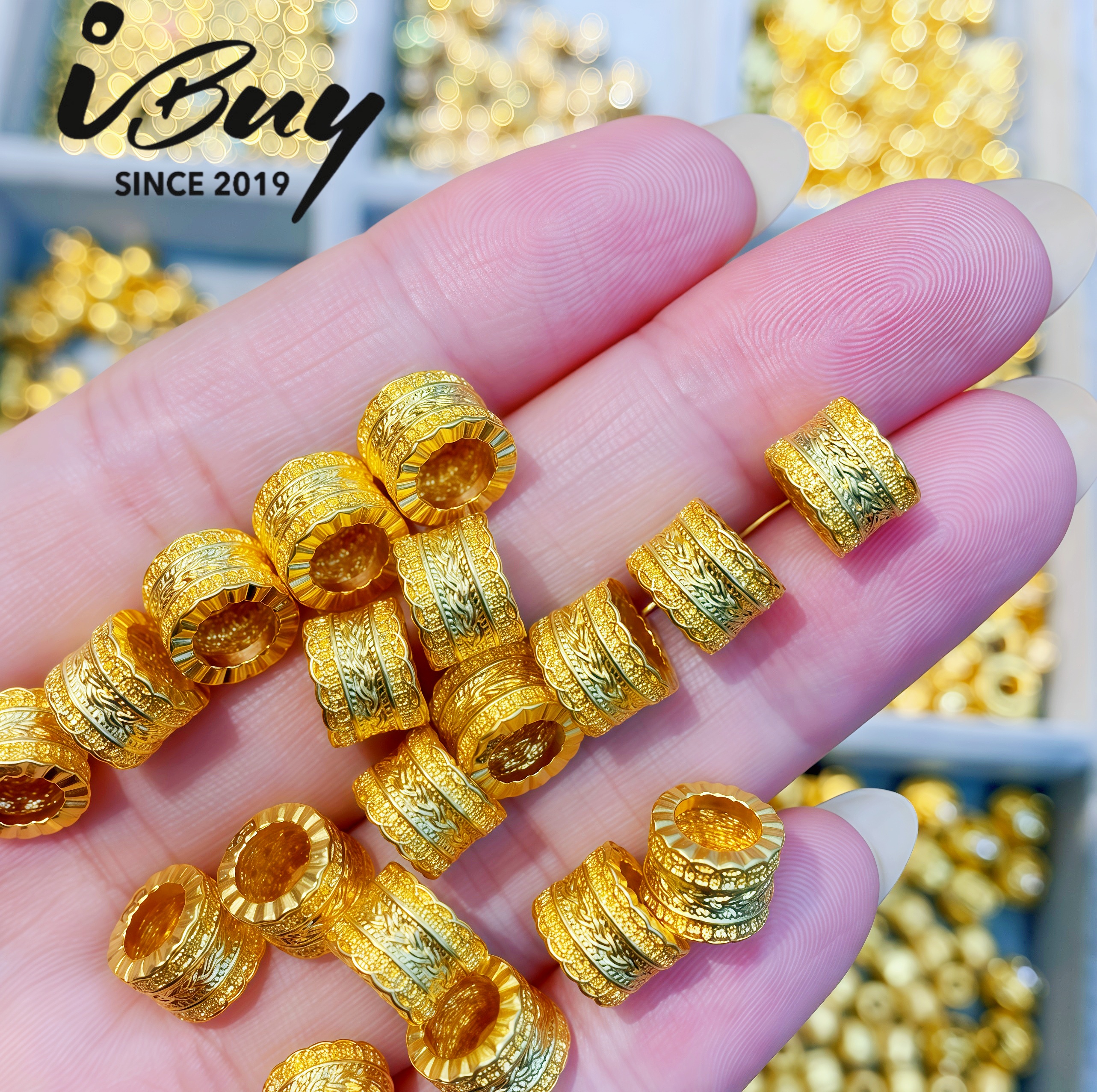 999 GOLD WEALTH COIN BEAD 999 金 腰缠万贯串咀