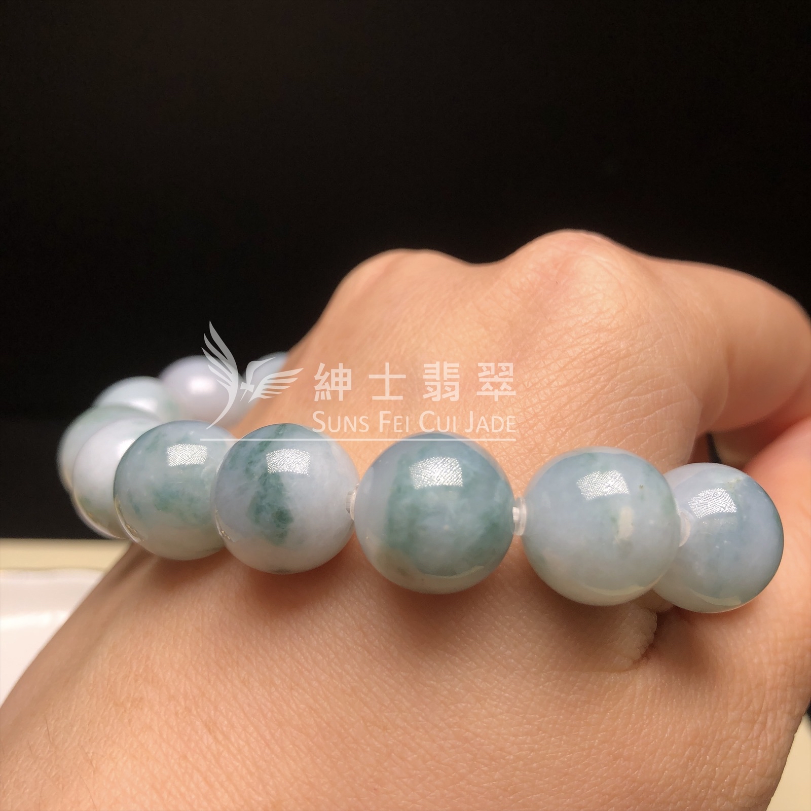 飄綠花手串13mm  CA00605