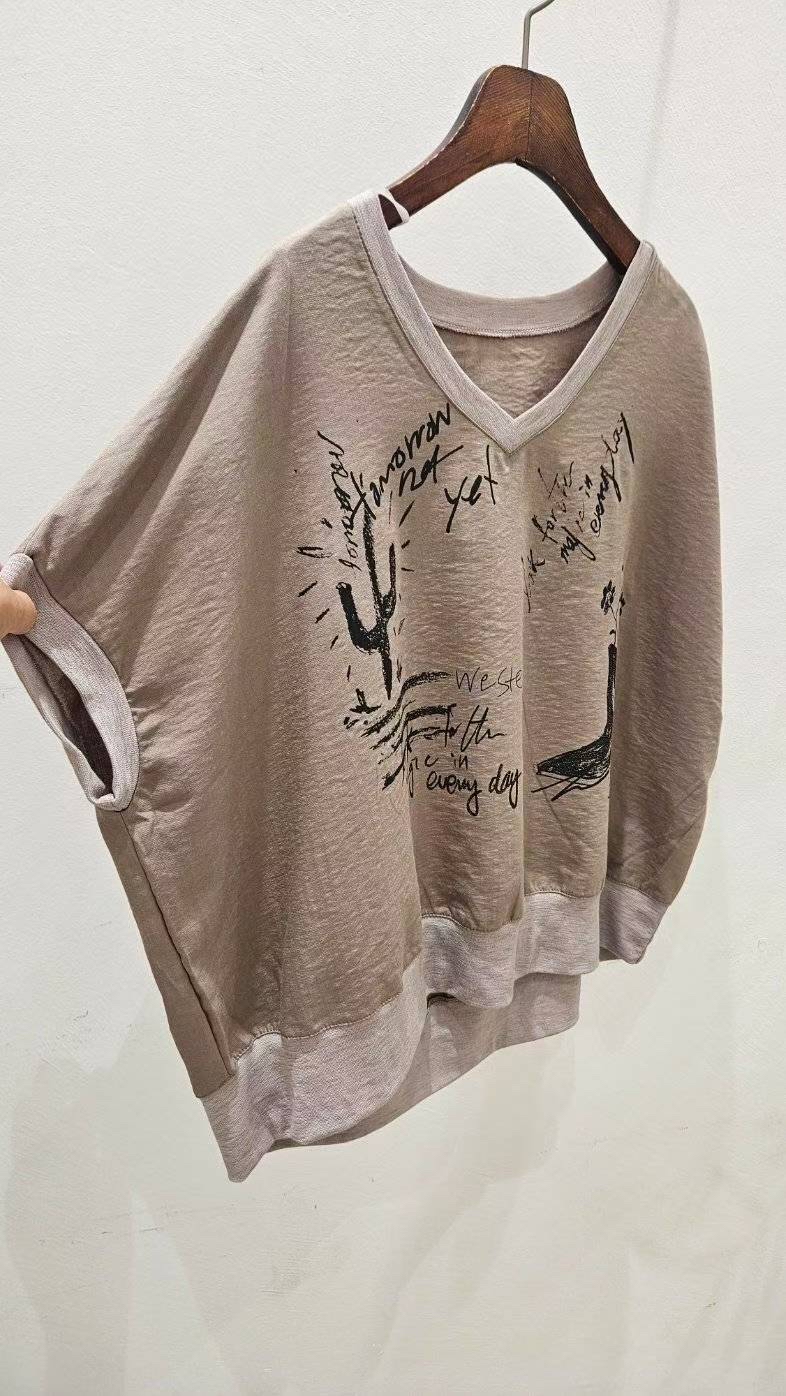 V 領Print Top 