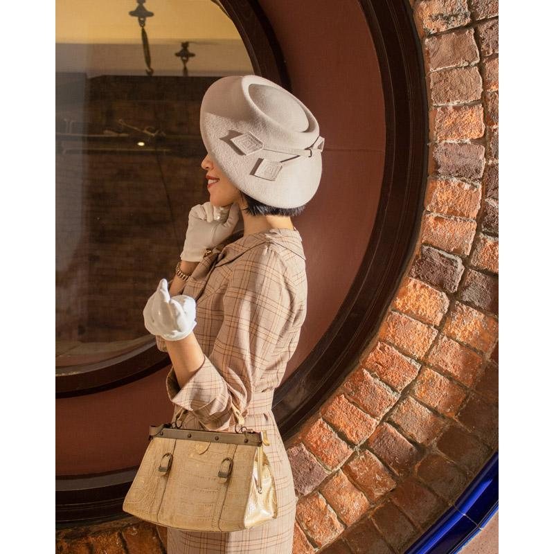 Curated Item: 1940s-Inspired Classic Wool Saucer Hat - Available in Different Colour (LE001)