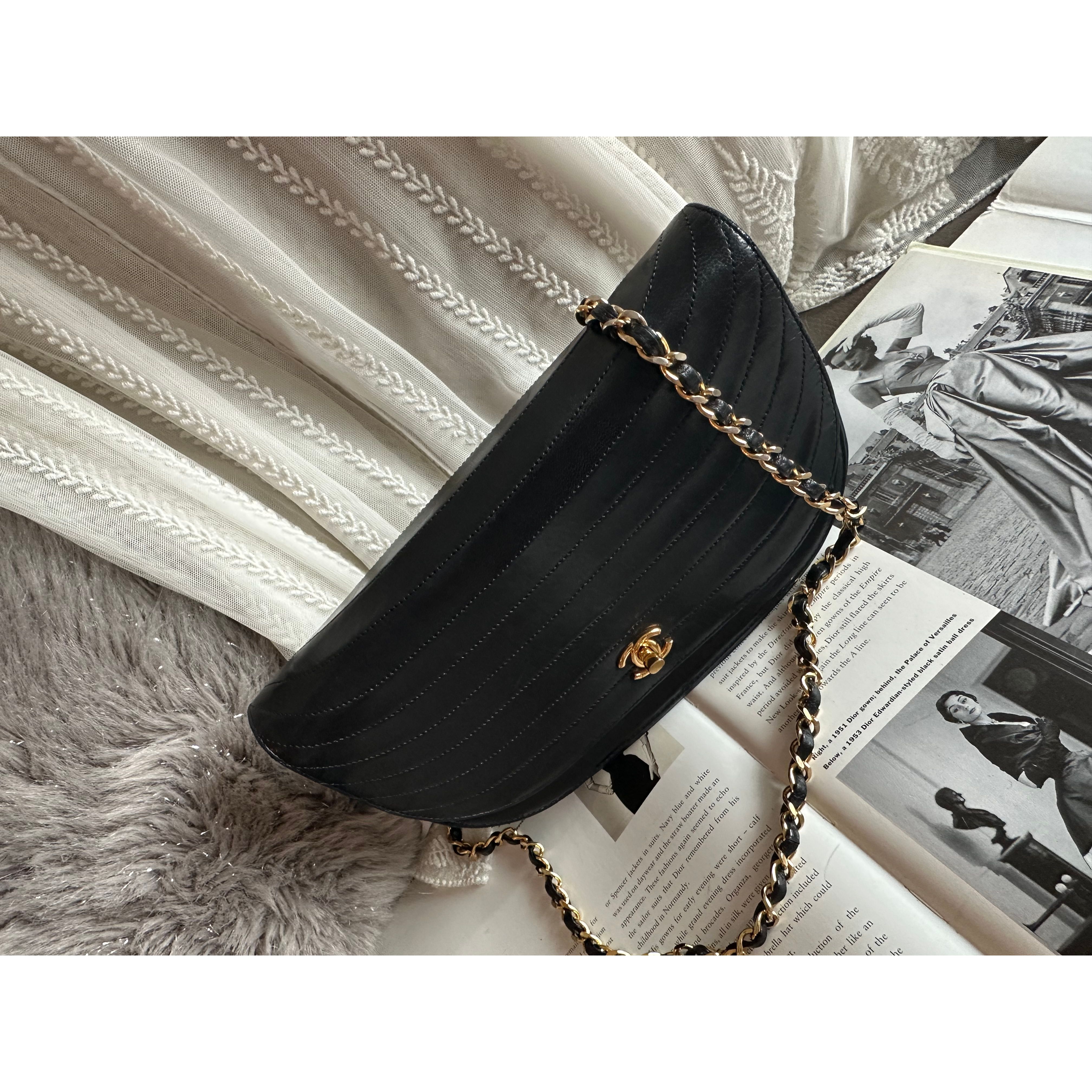 New Chanel Hobo Bag Calfskin Metal Plate - usedband88