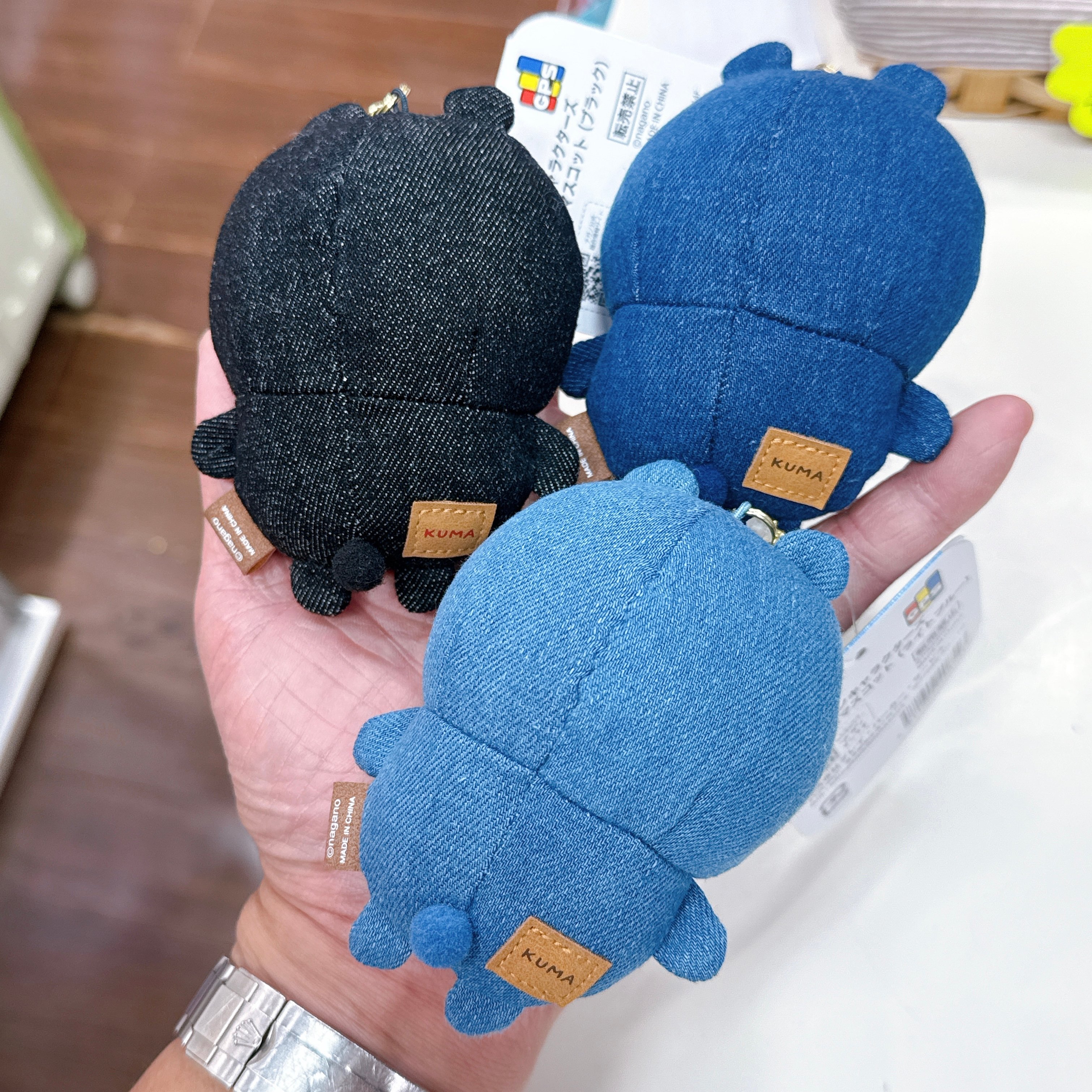 日本限定版自嘲熊Nagano牛仔布公仔掛飾