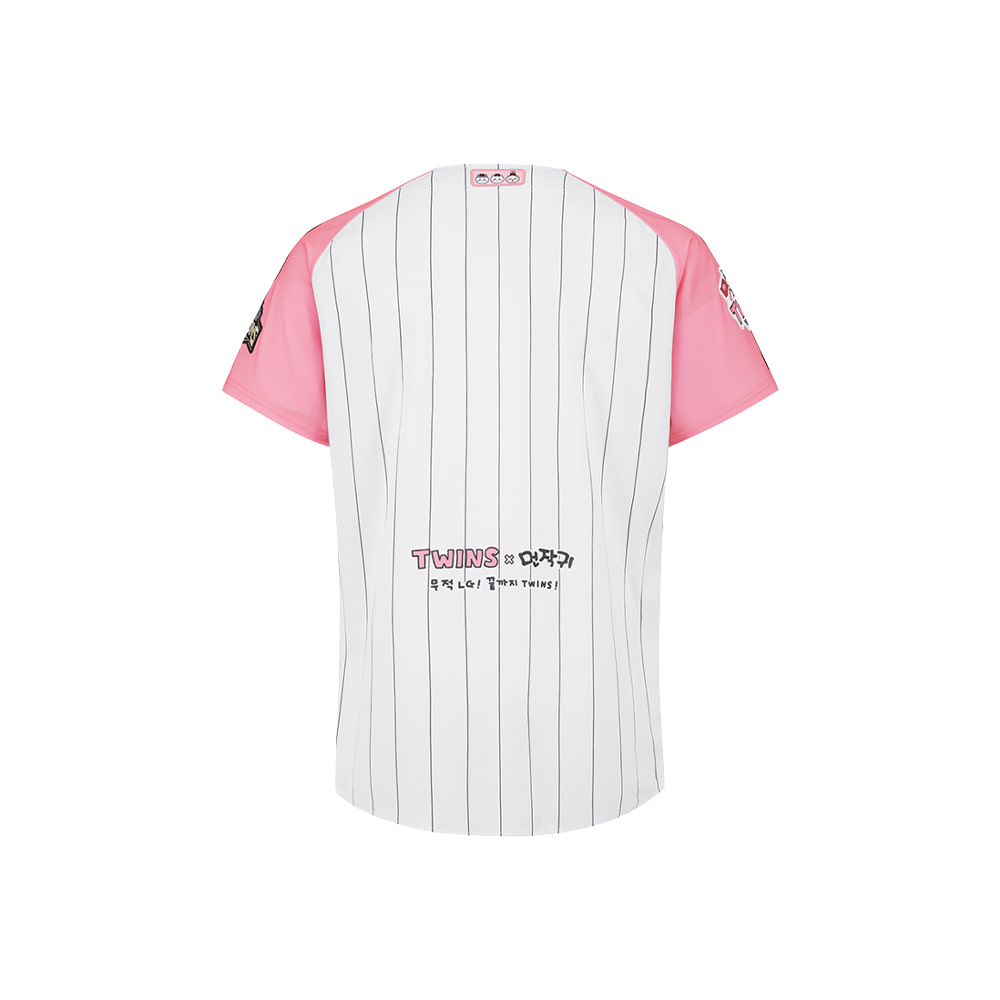 《Pre-Order》成人隊服 Character Uniform (WHITE/PINK)｜韓國 Chiikawa 吉伊卡哇 X LG Twins 棒球隊商品 (26CKW17-P)
