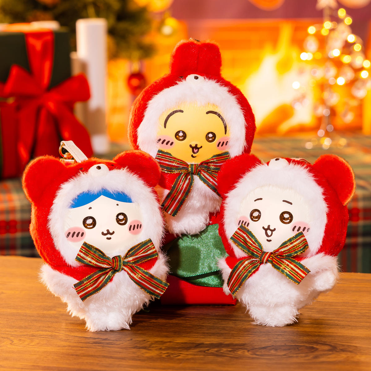🎀【預訂】 Chiikawa Christmas Teddy Bear 公仔掛飾 - Hachiware