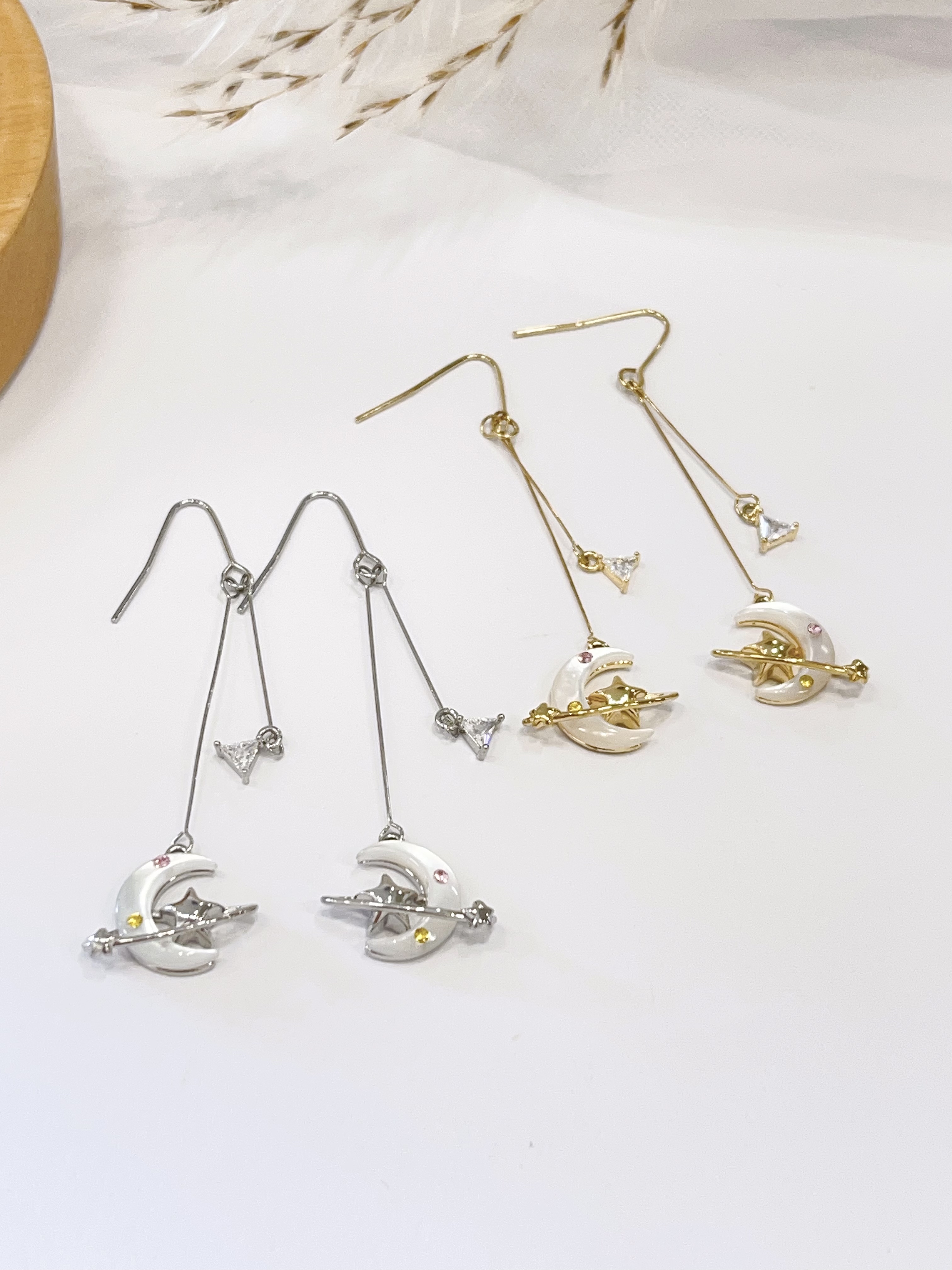 精致星月长流苏耳环🌙