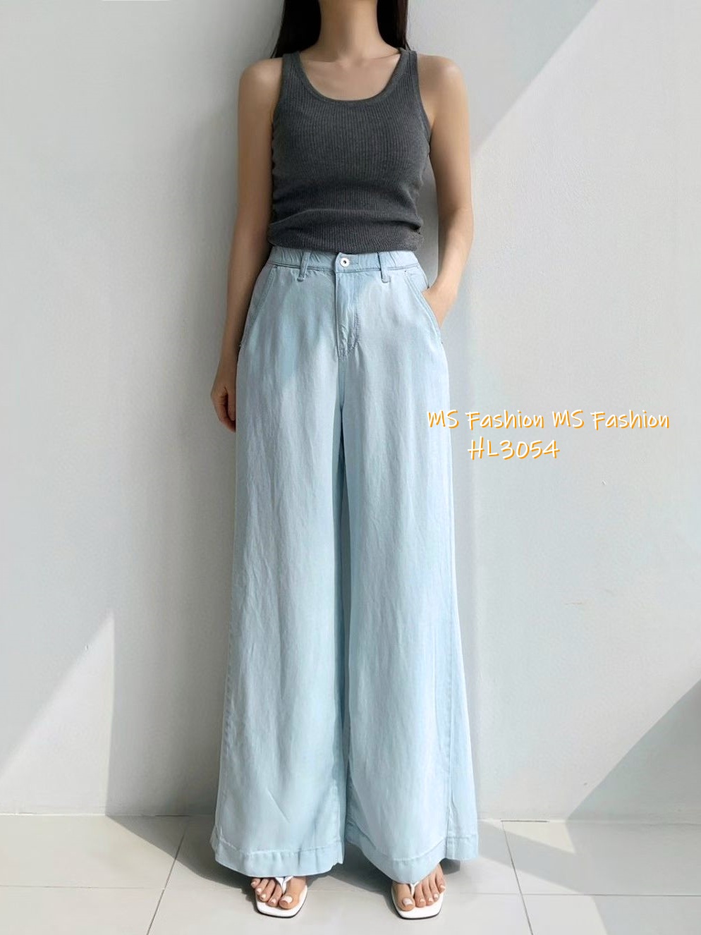 HL3054 韓國🌼Howluk天絲面料闊筒褲