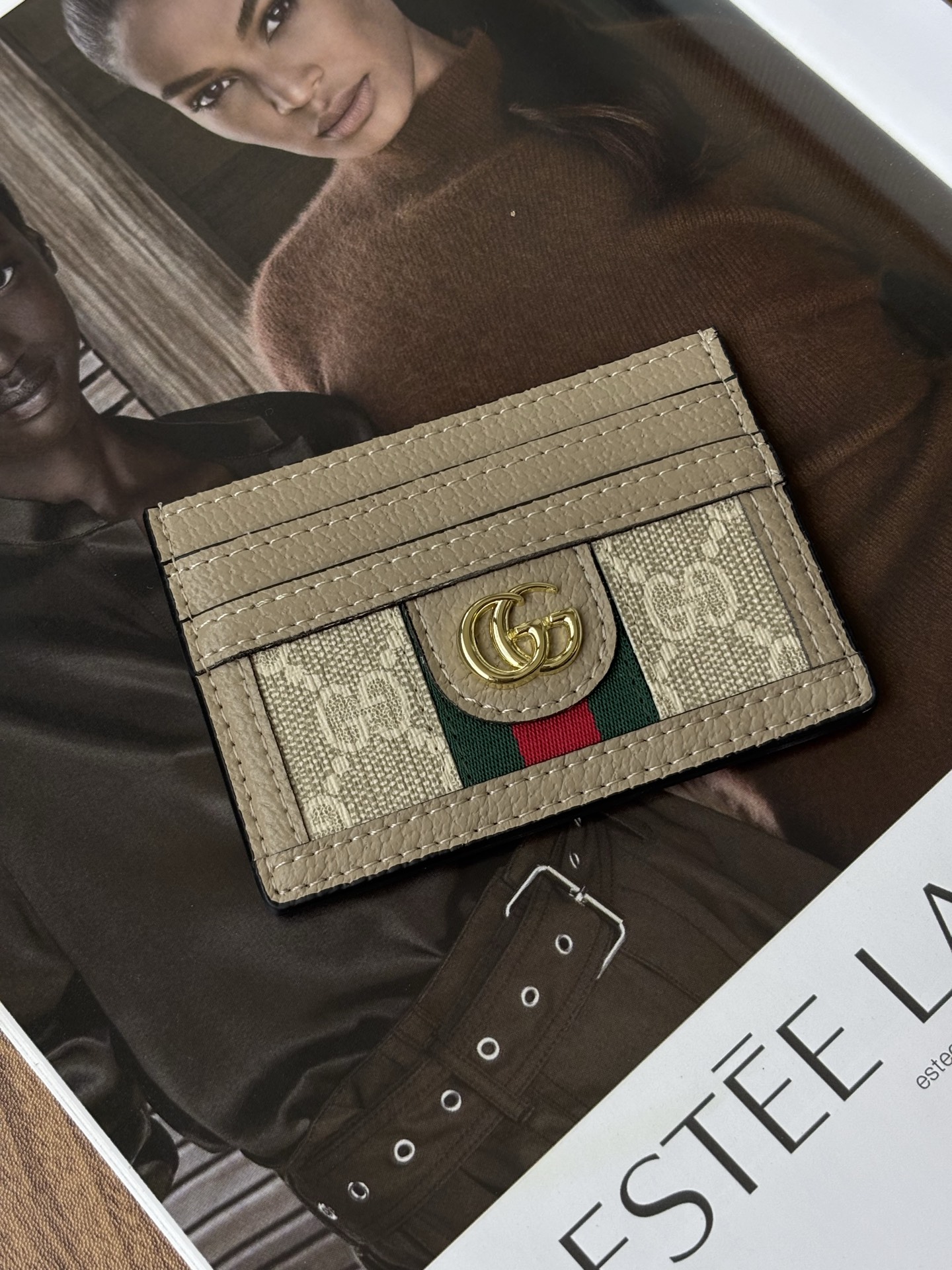 GUCCI Vip Gift 紅綠織帶卡包