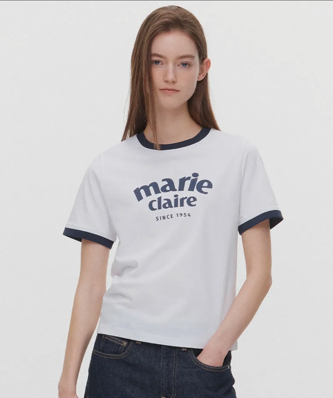 Marie Claire Logo Ringer Tee 