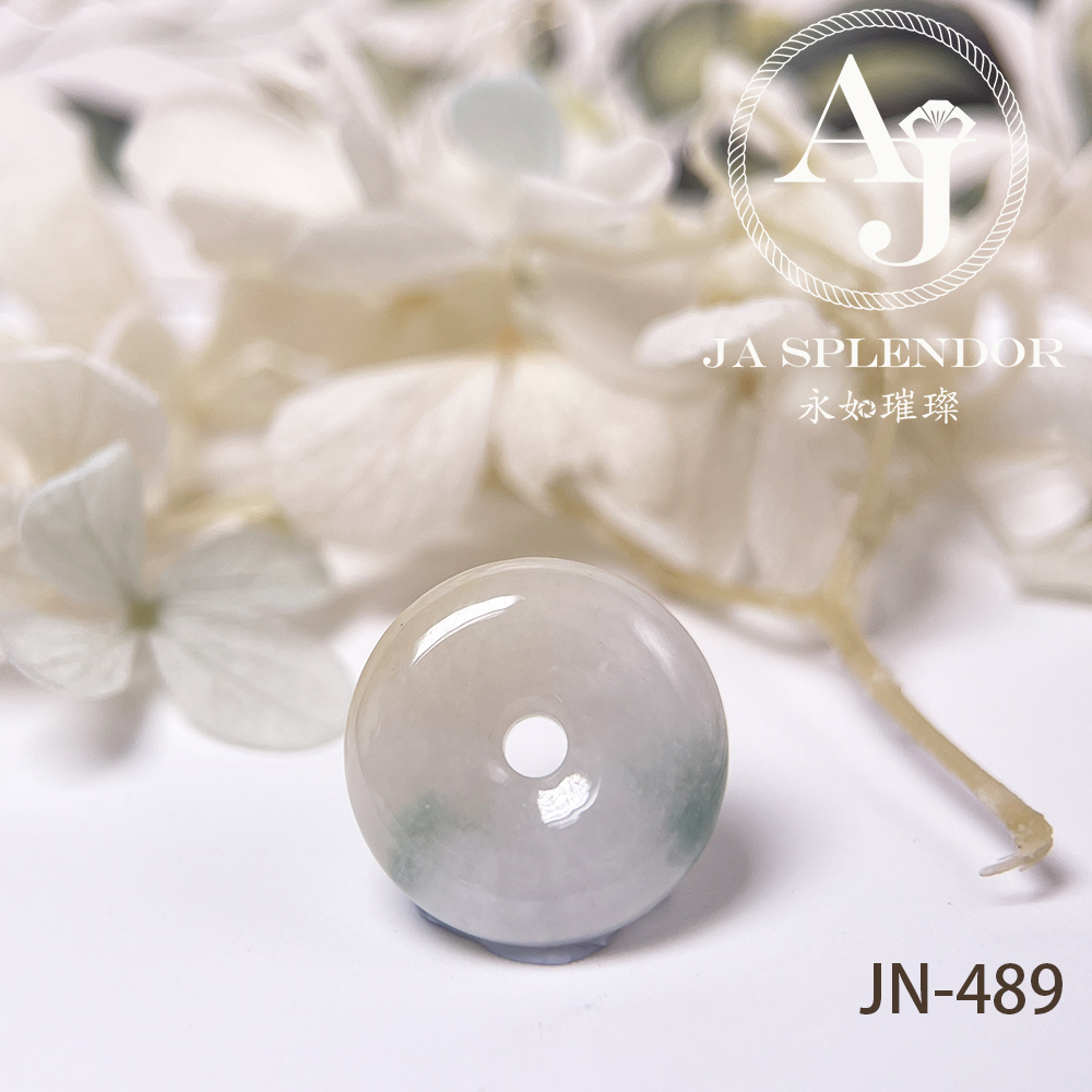 JN-474/485/489/490 天然翡翠A玉 黃加綠小平安扣