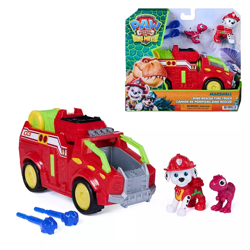 Paw Patrol 汪汪隊 Marshall Dino Rescue 恐龍救援消防車玩具套裝 兒童玩具車 3歲+