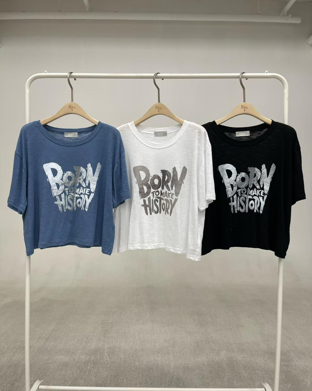 全棉短裝print tee