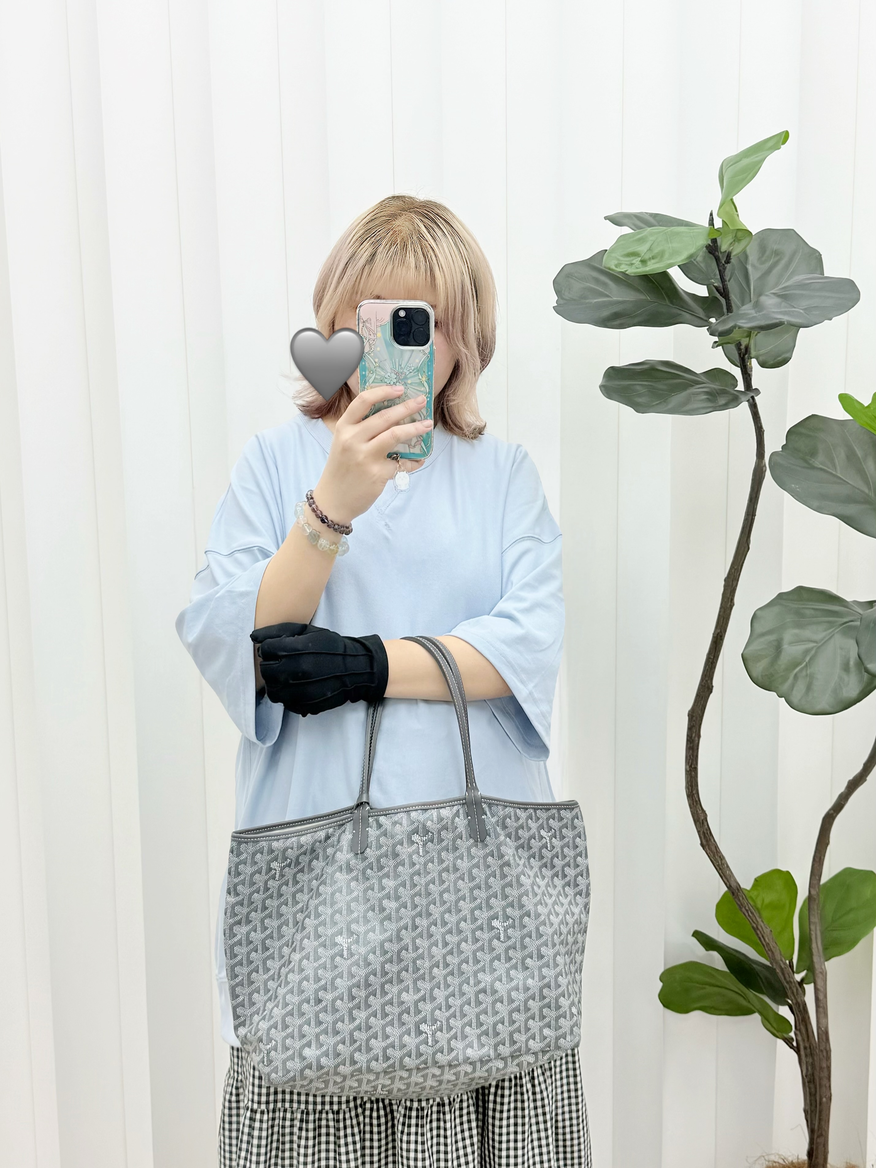 Goyard 👜PRE OWNED🛍️ 🩶Gray saint louis tote pm  2024年 有塵袋有紙袋