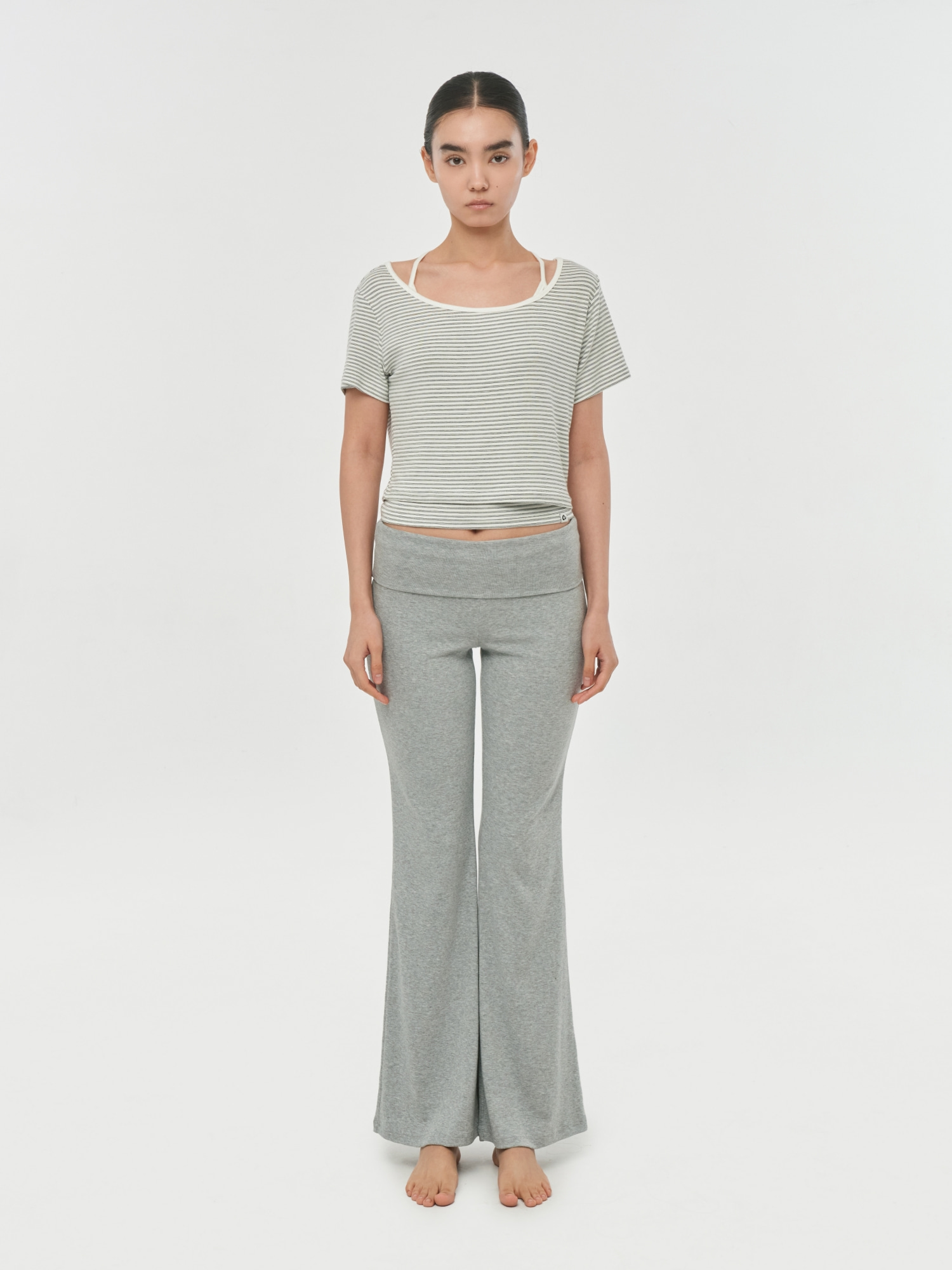 預購_Stripe Layered Sleeveless T-Shirt Set by Conch