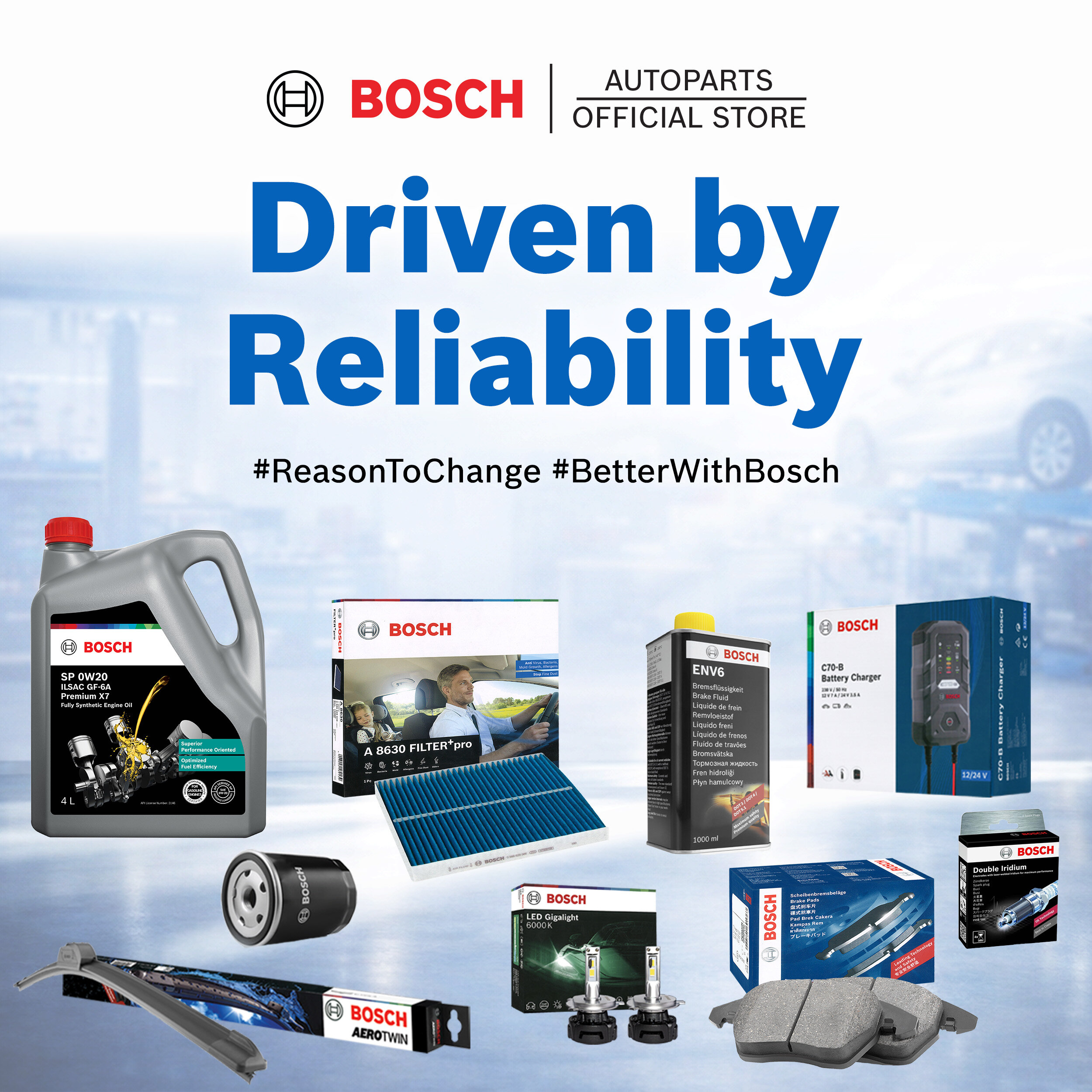 [DELIVERY ONLY] Bosch SM Mega Power Car Battery DIN55L DIN55R LN2 Proton Honda Toyota