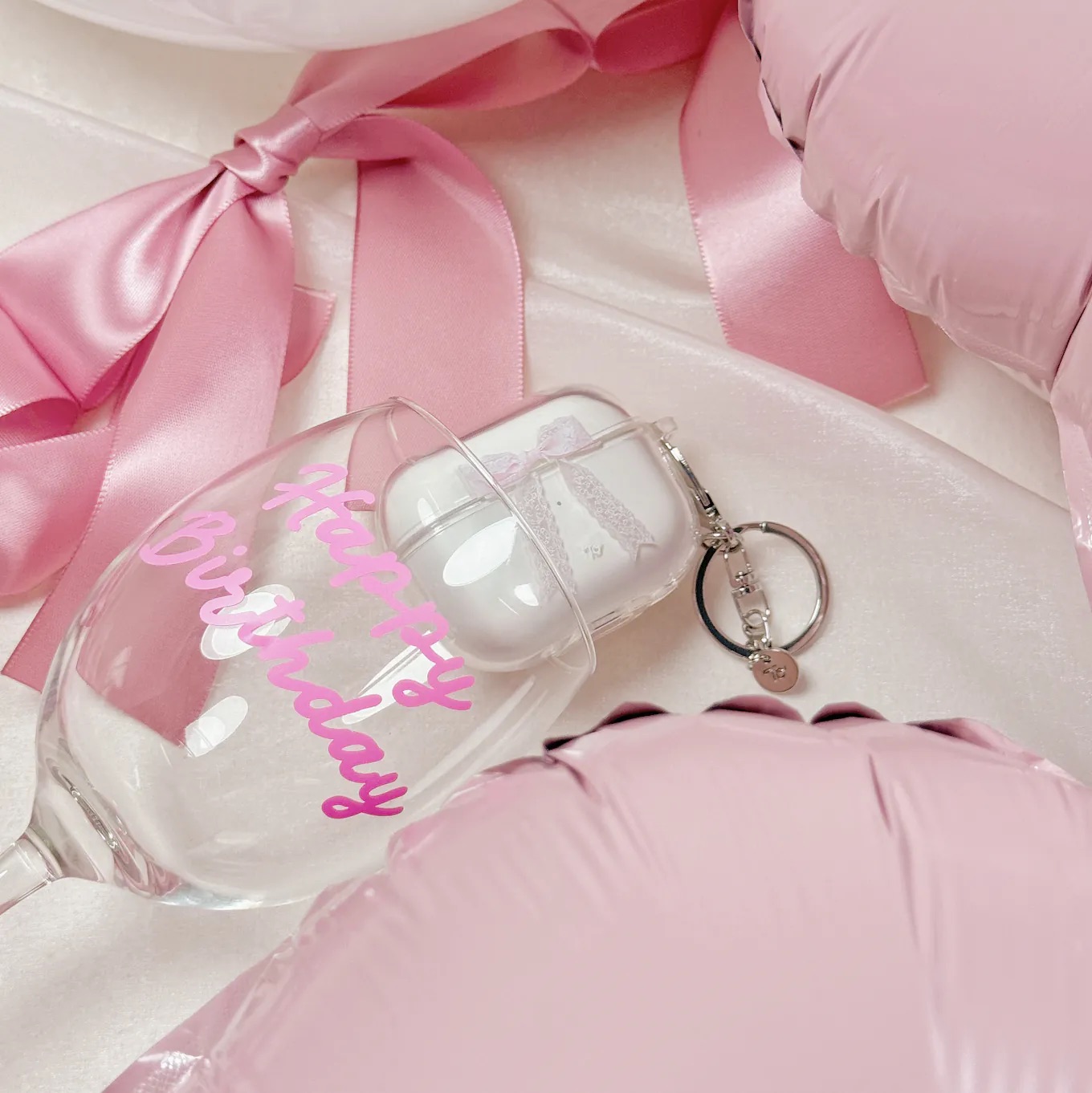 【Ballerina Lace Ribbon】透明AirPods Case