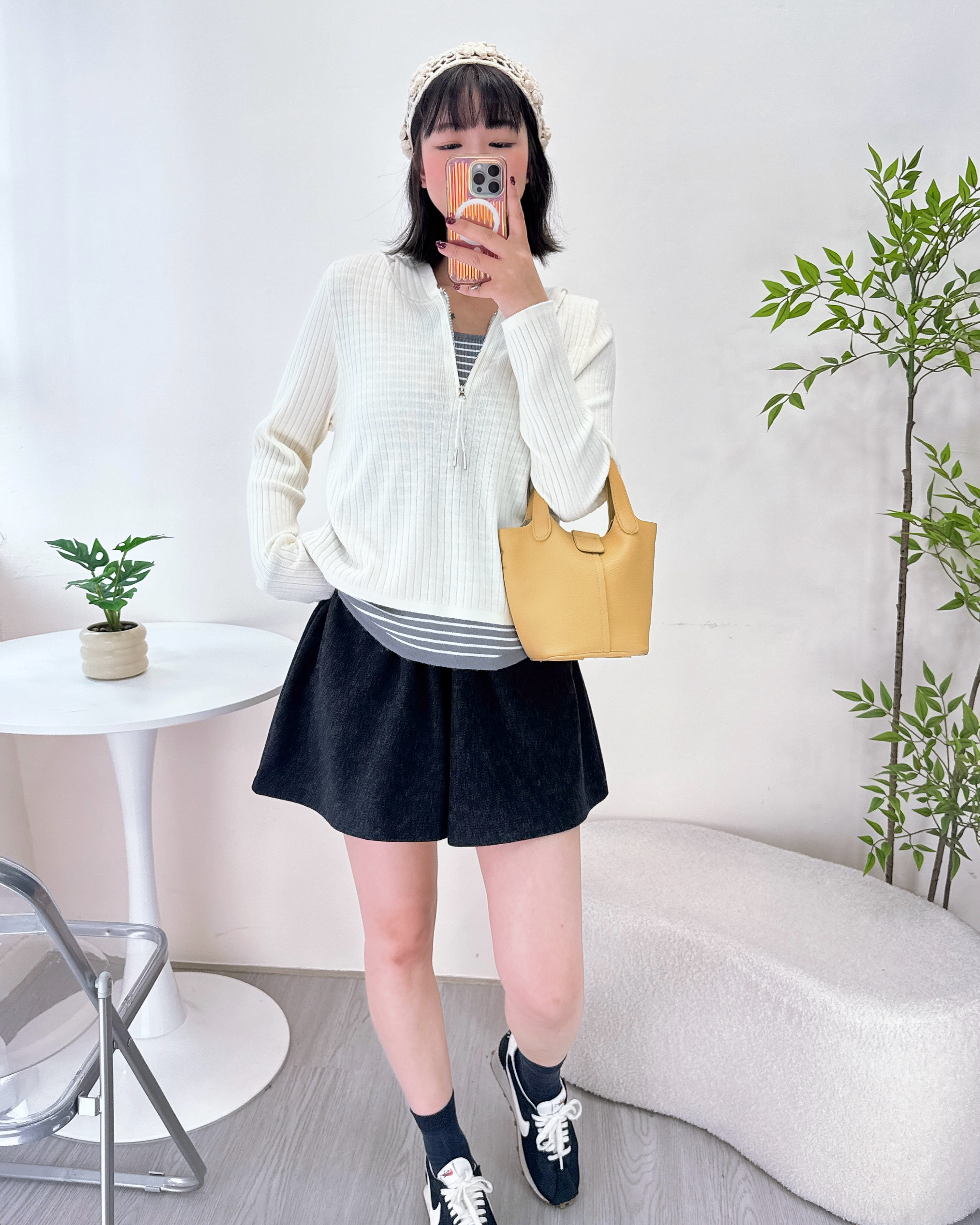 初春親膚假兩件連帽上衣 3色