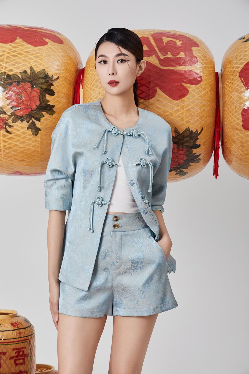 长袖旗袍上衣 2618