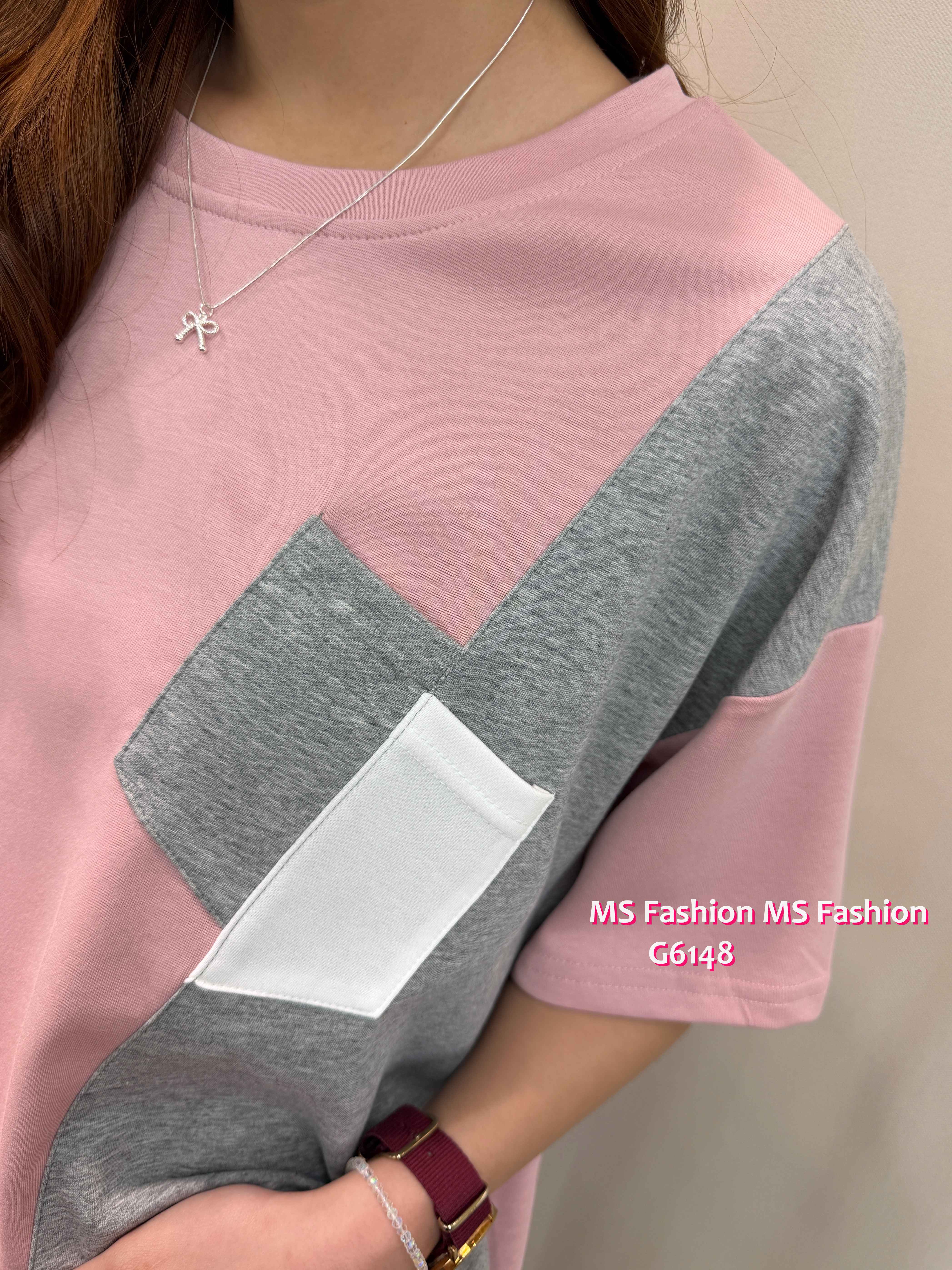 G6148 韓國🇰🇷靚色拼布top