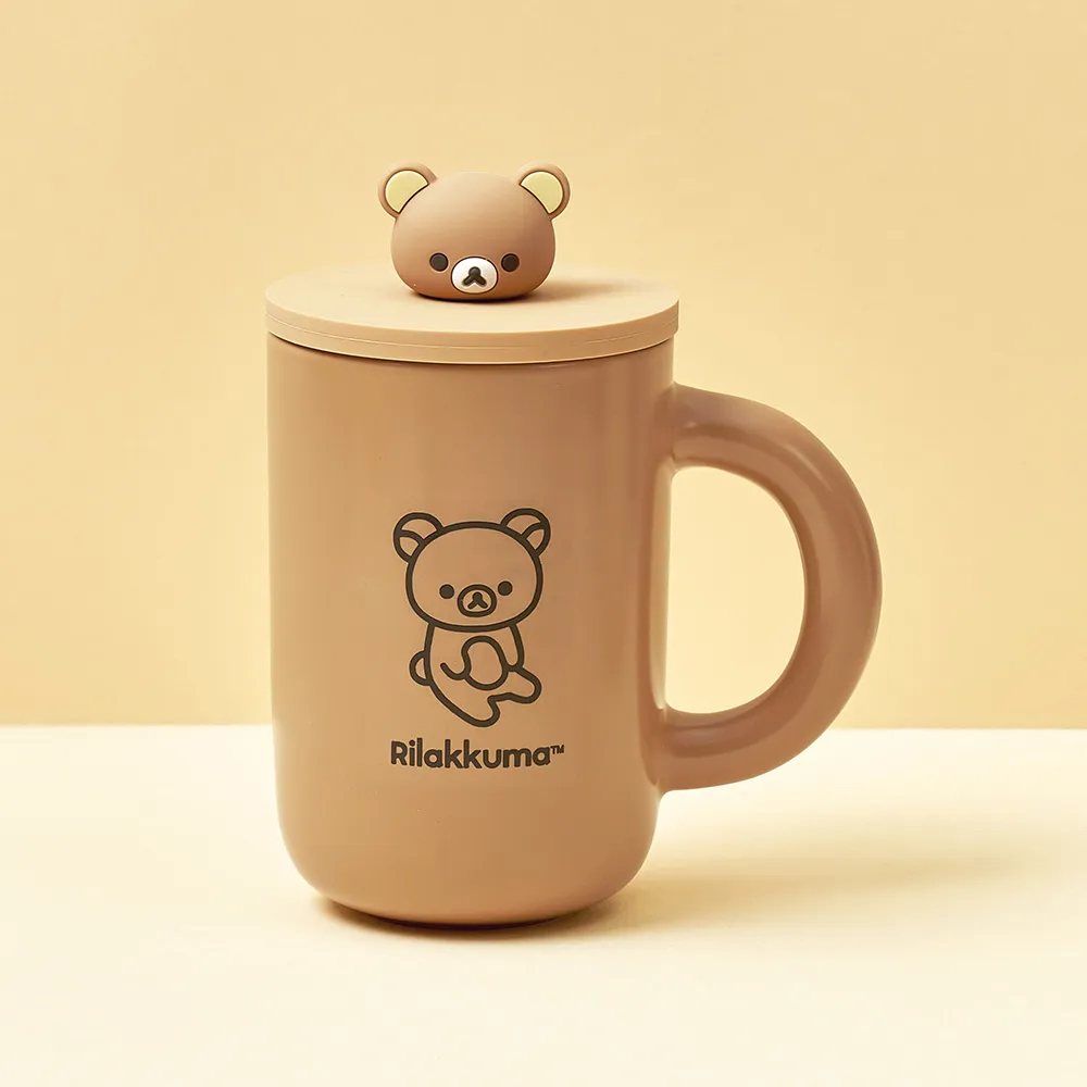 《預訂貨品》全新韓國限定 Rilakkuma連蓋陶瓷杯。約400ml