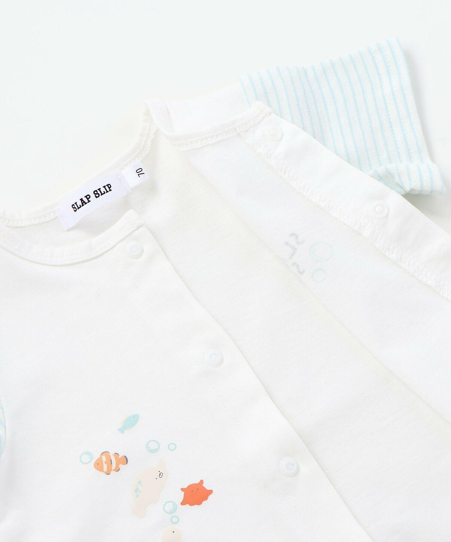 🇯🇵預訂 日本直送🇯🇵Slap Slip Baby兩色章魚海豹造型短袖包屁衣帽子套裝