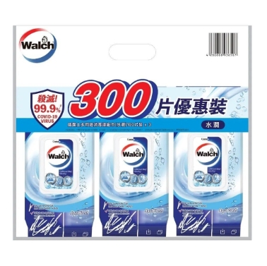 威露士消毒濕巾300片 (水潤)   6/箱