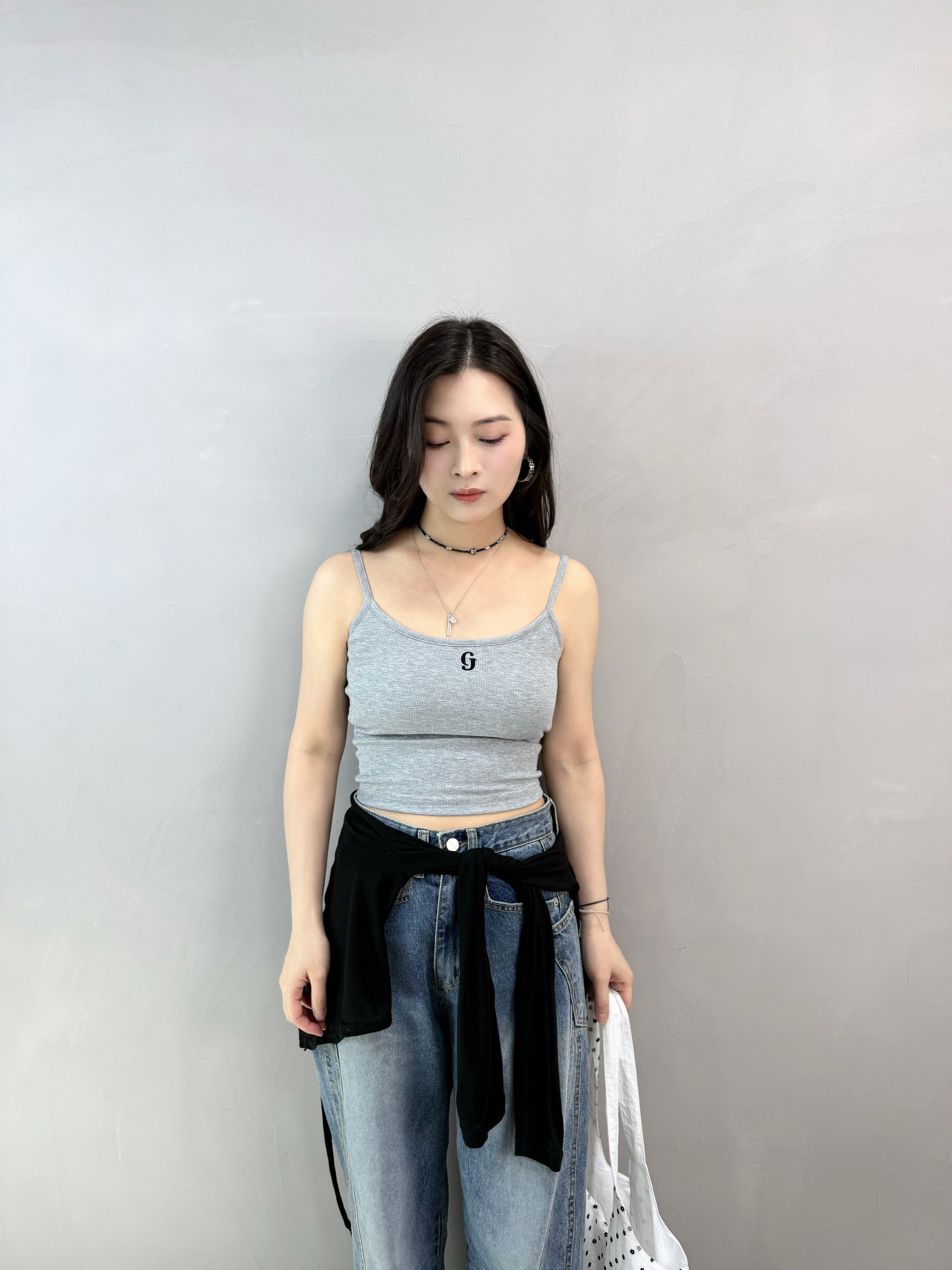 N73 CJ 暗紋吊帶Bra Top