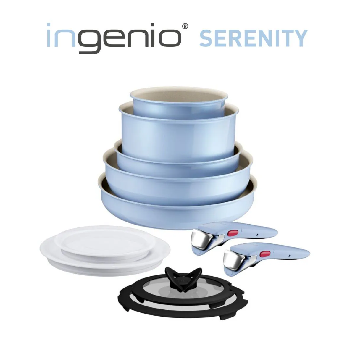 Lagostina Ingenio Serenity 靈巧疊疊廚具套裝 (天空藍) - 11件裝