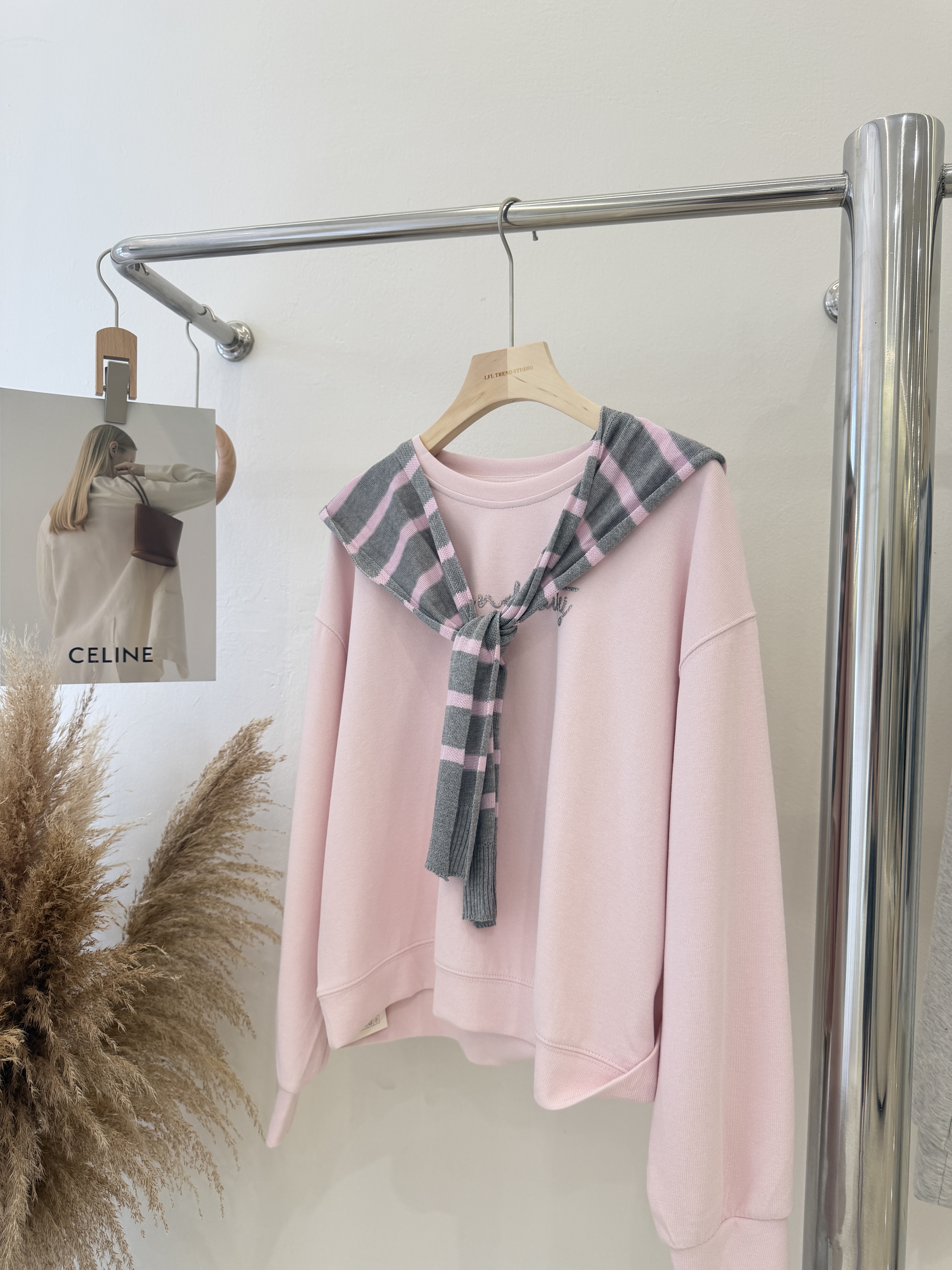 6352 韩系学院风披肩长袖