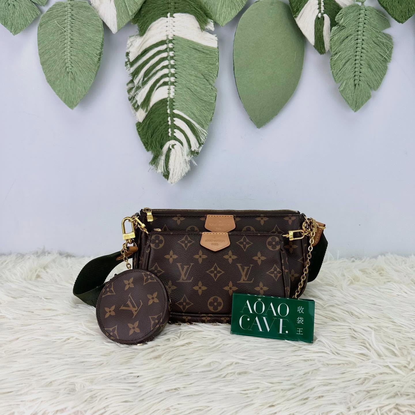 LV 🤍PRE OWNED 5 in 1 Multi Pochette 晶片款 單肩斜肩包💚