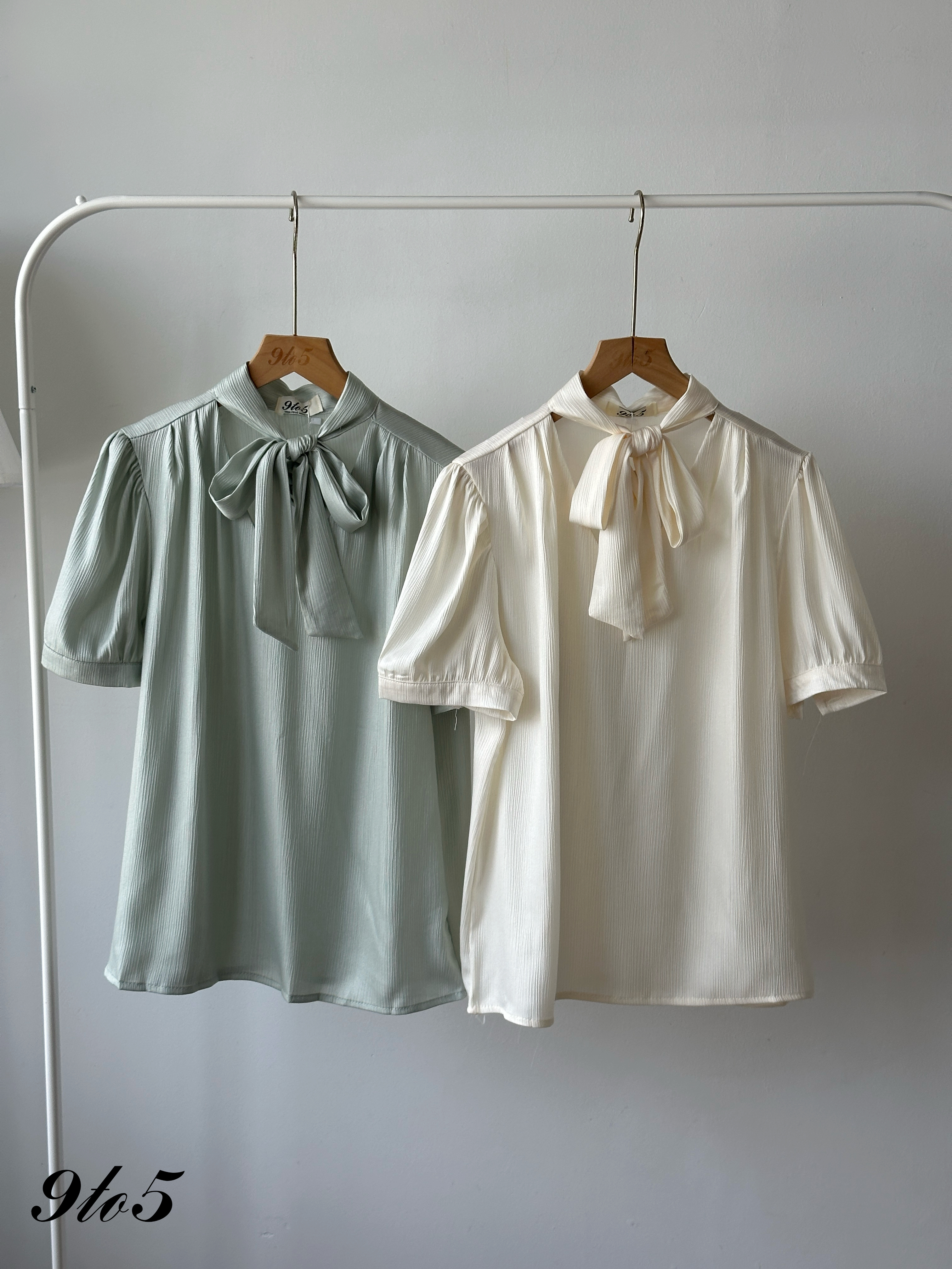 T4351 Bow-tie Satin Top - 4 Colors 