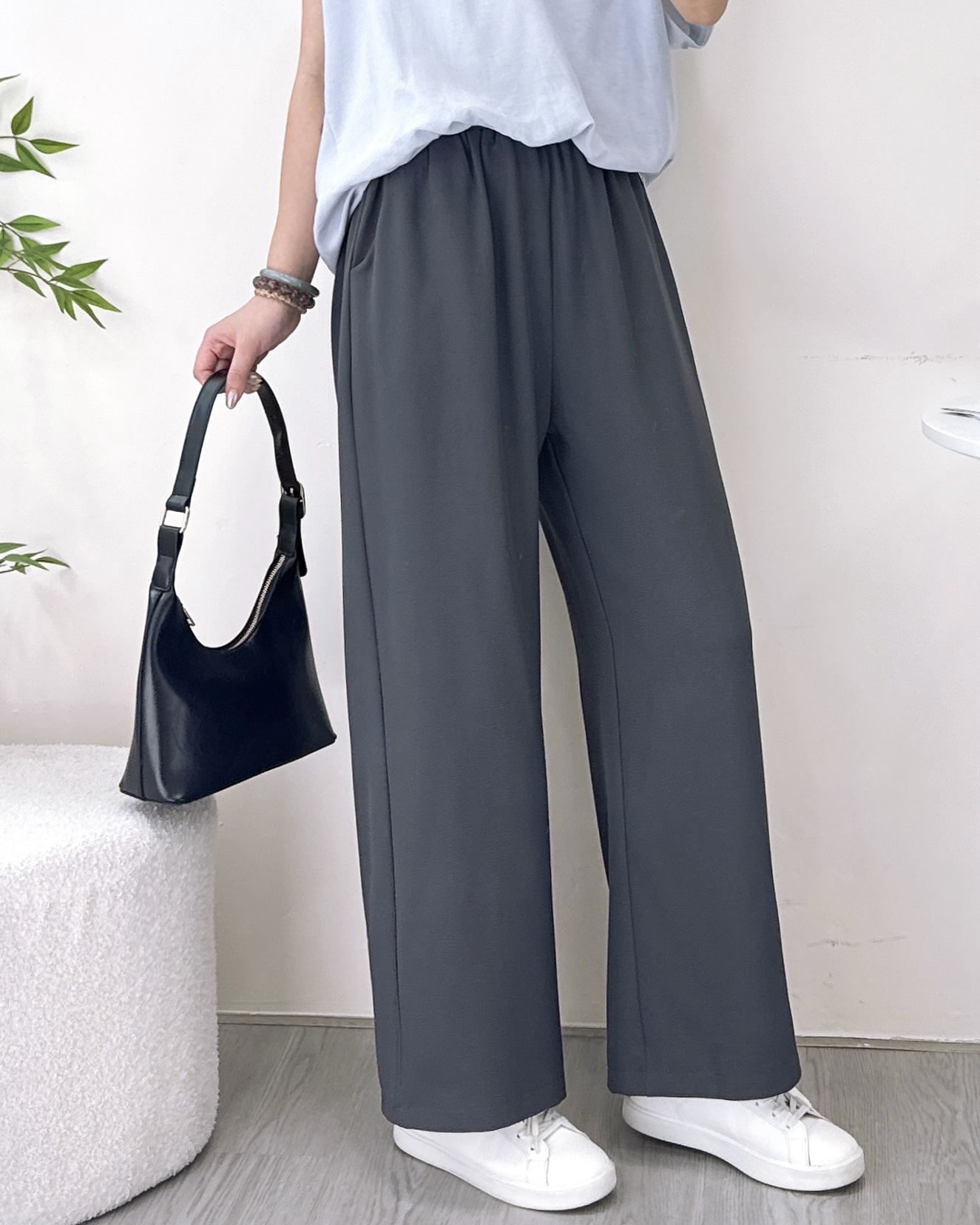 超垂感磨砂雪紡西褲 3色