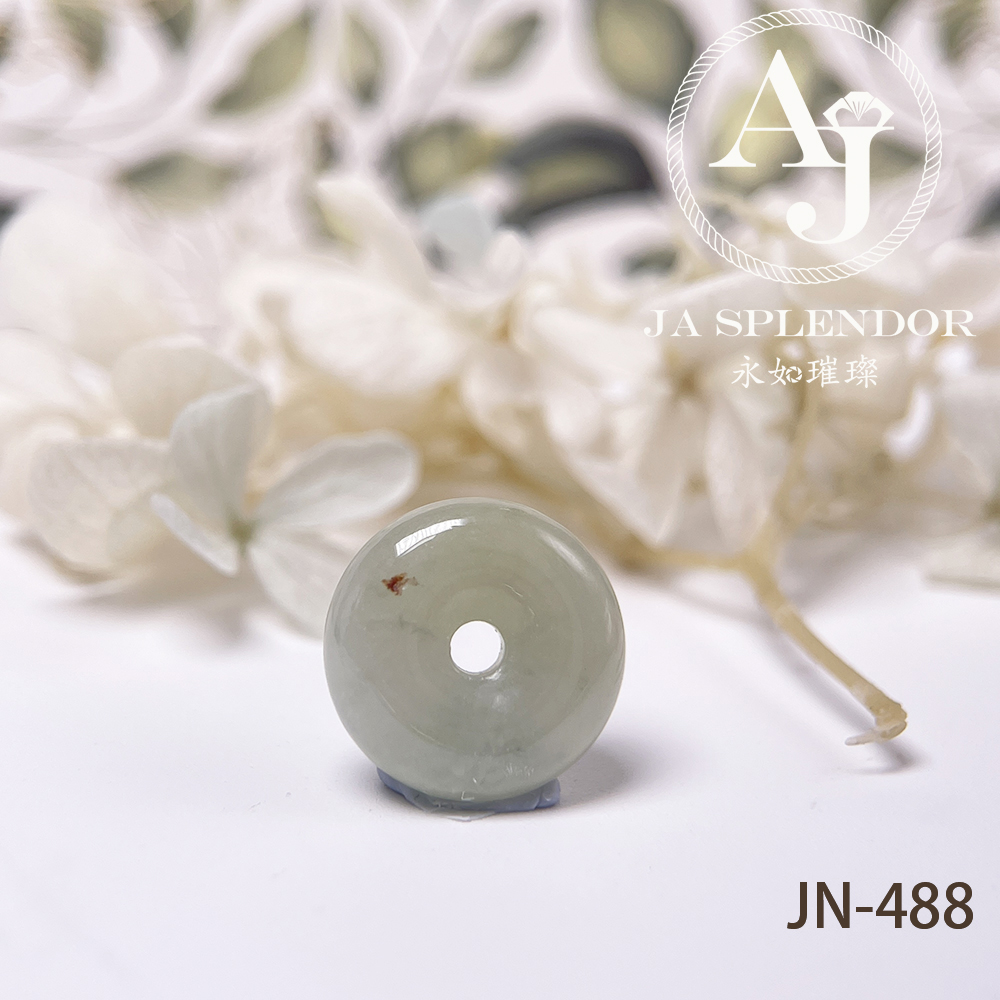 JN-477/483/488 天然翡翠A玉 冰潤雪梨黃小平安扣