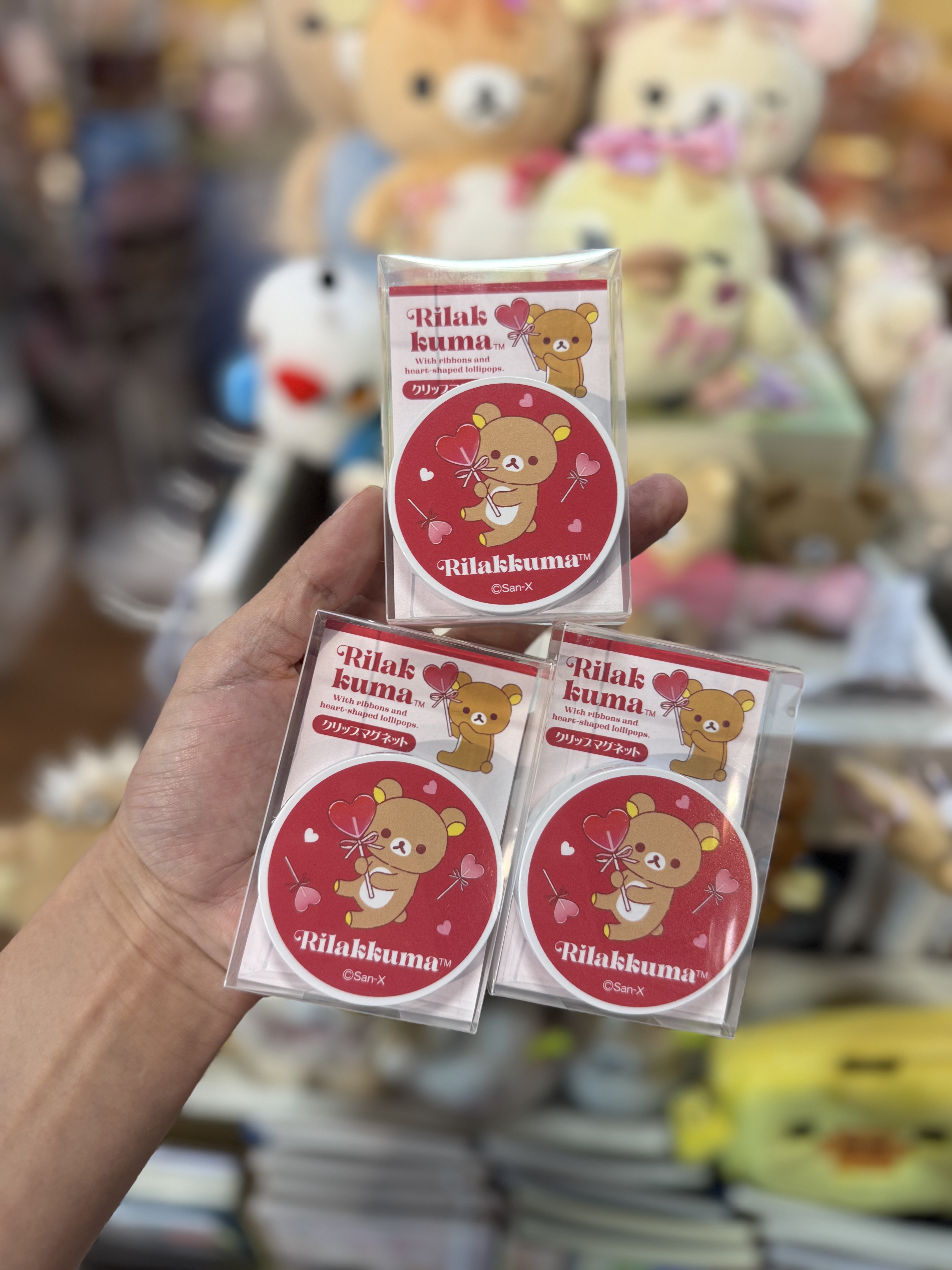 《現貨》全新日本專店限定 Rilakkuma情人節造型磁石夾