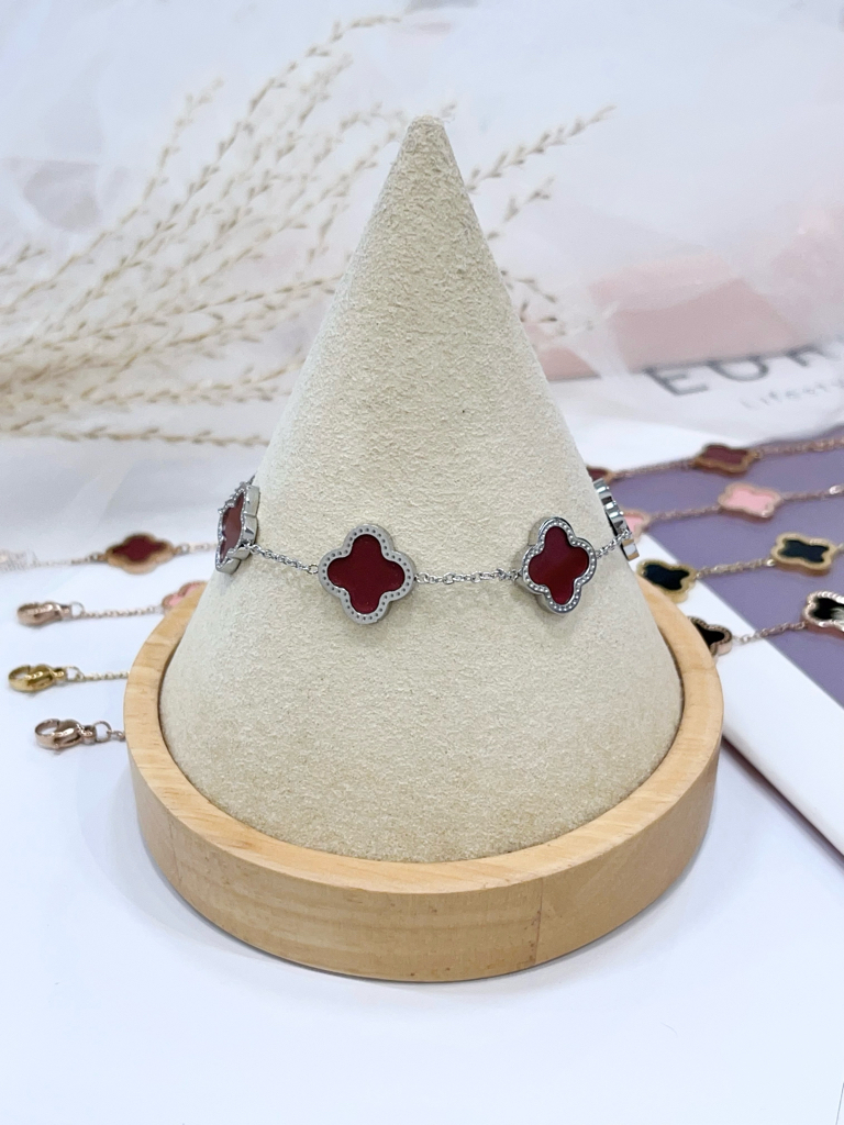 边边不同色四叶草钛钢手链🍀