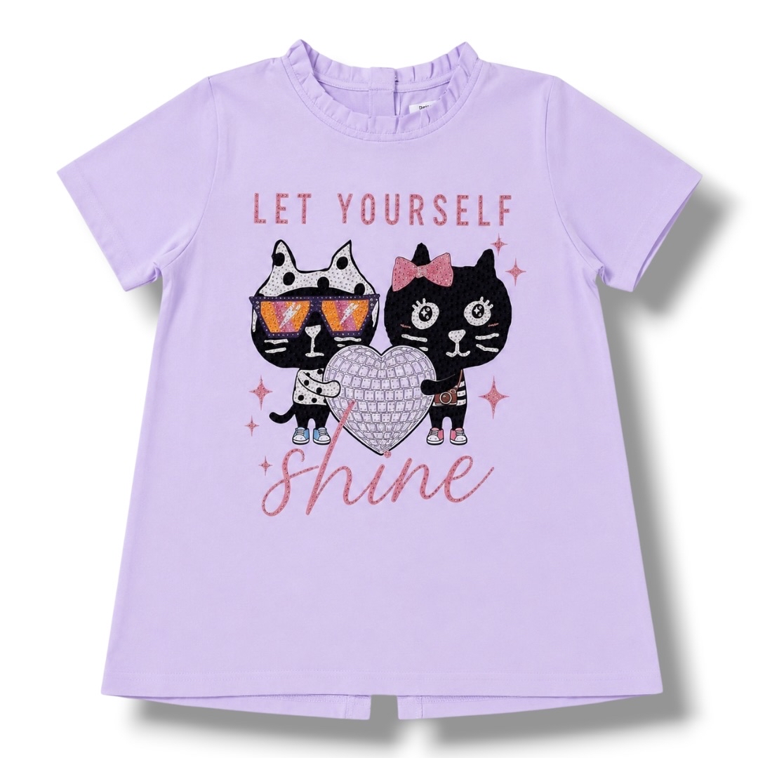 Skye x Pebbly Bejewel Heart Button Tee