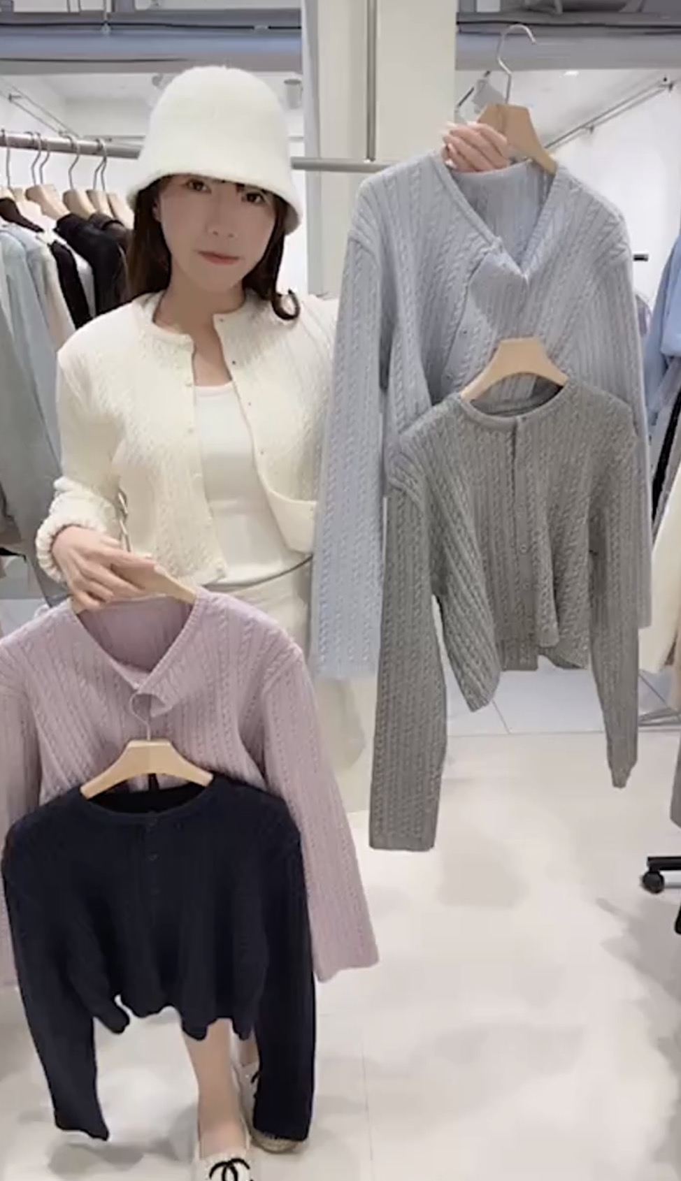 短身麻紋挺針織外套22/1 東大門檔口直播#ff2722