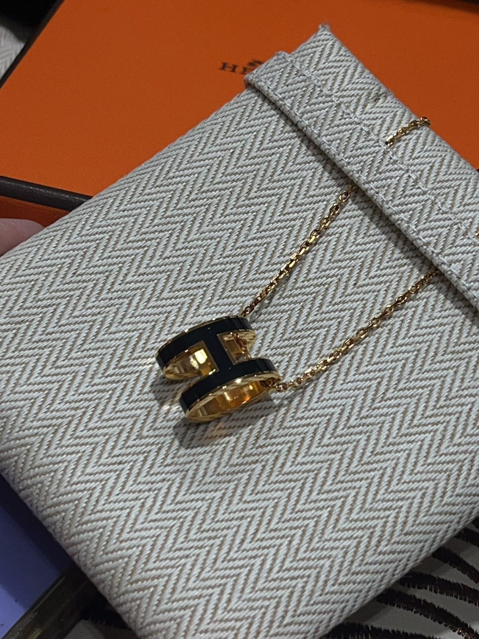 全新 Hermes pop H necklace 黑金大POP H 100%Authentic, 100%New 全新  ✅dust bag ✅box