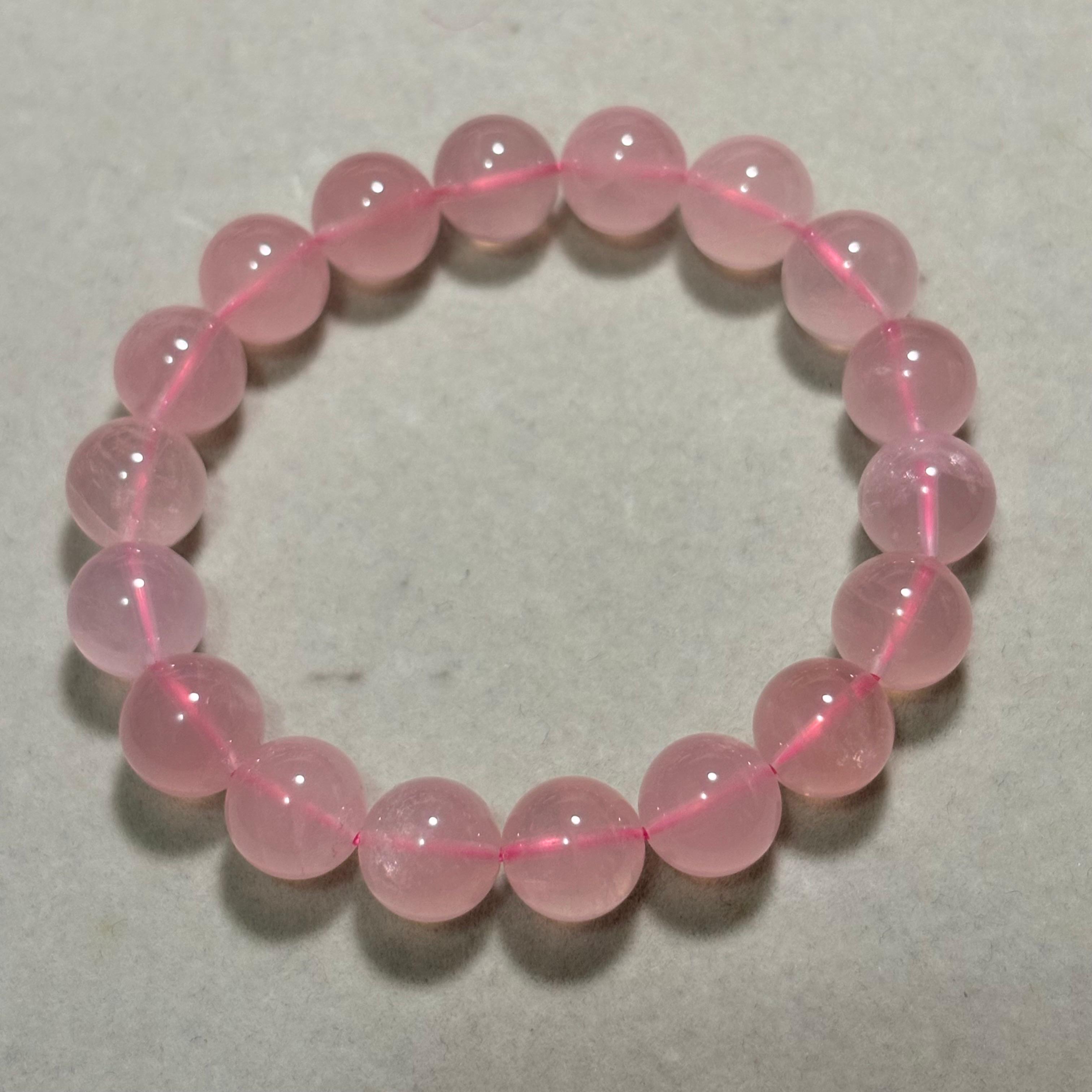 11.5mm星光粉晶手串 重39克No. 2057