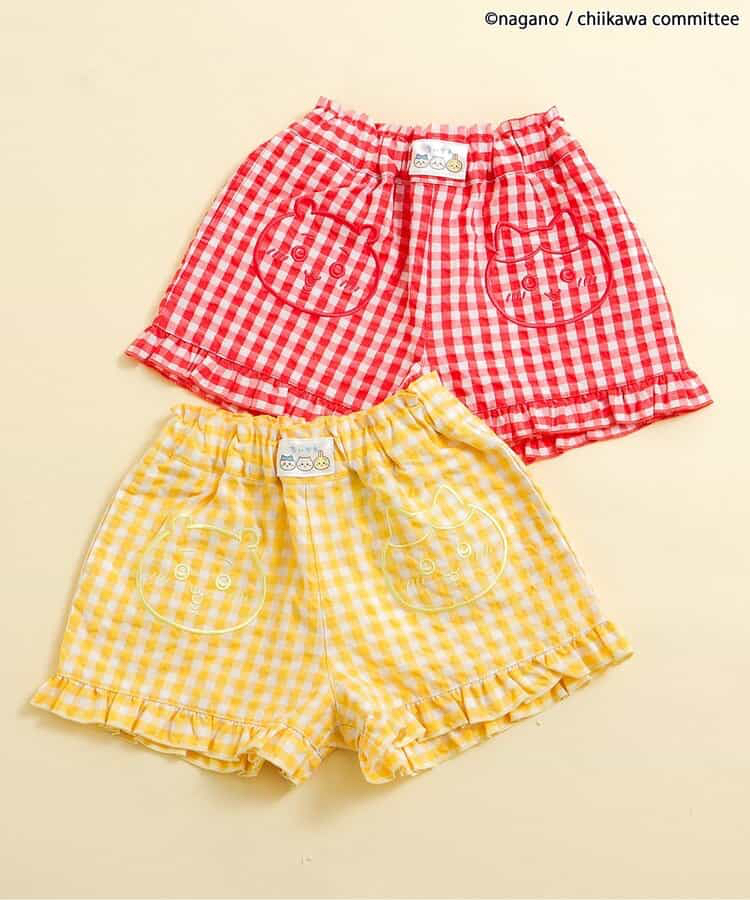🇯🇵預訂 日本直送🇯🇵Apres les cours x Chiikawa系列兩色人物刺繡格紋荷葉邊短褲