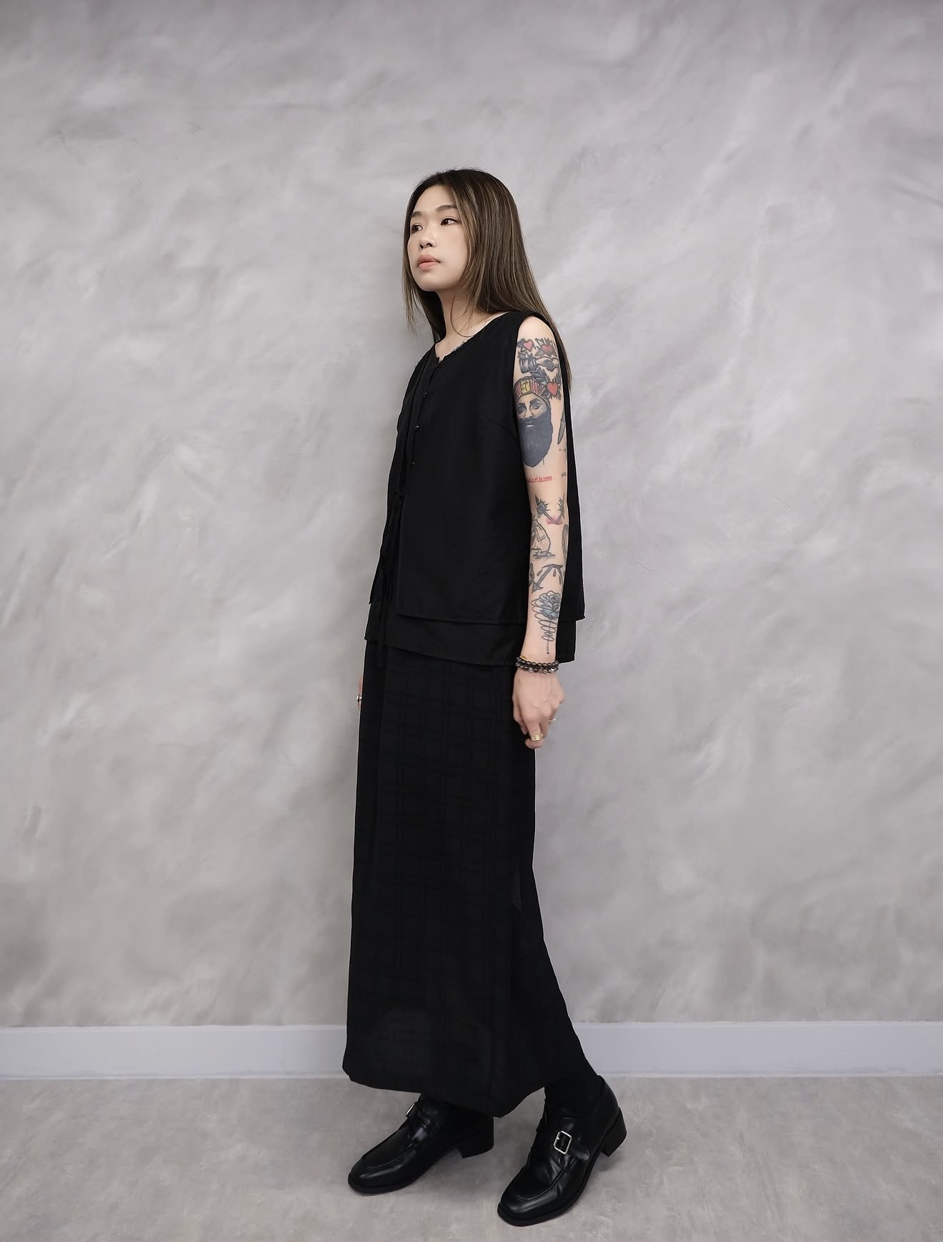 Linen pencil skirt #sk47