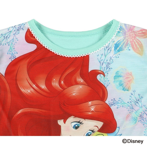 🇯🇵預訂 日本直送🇯🇵清爽材質美人魚印花荷葉邊短袖家居服上下套裝