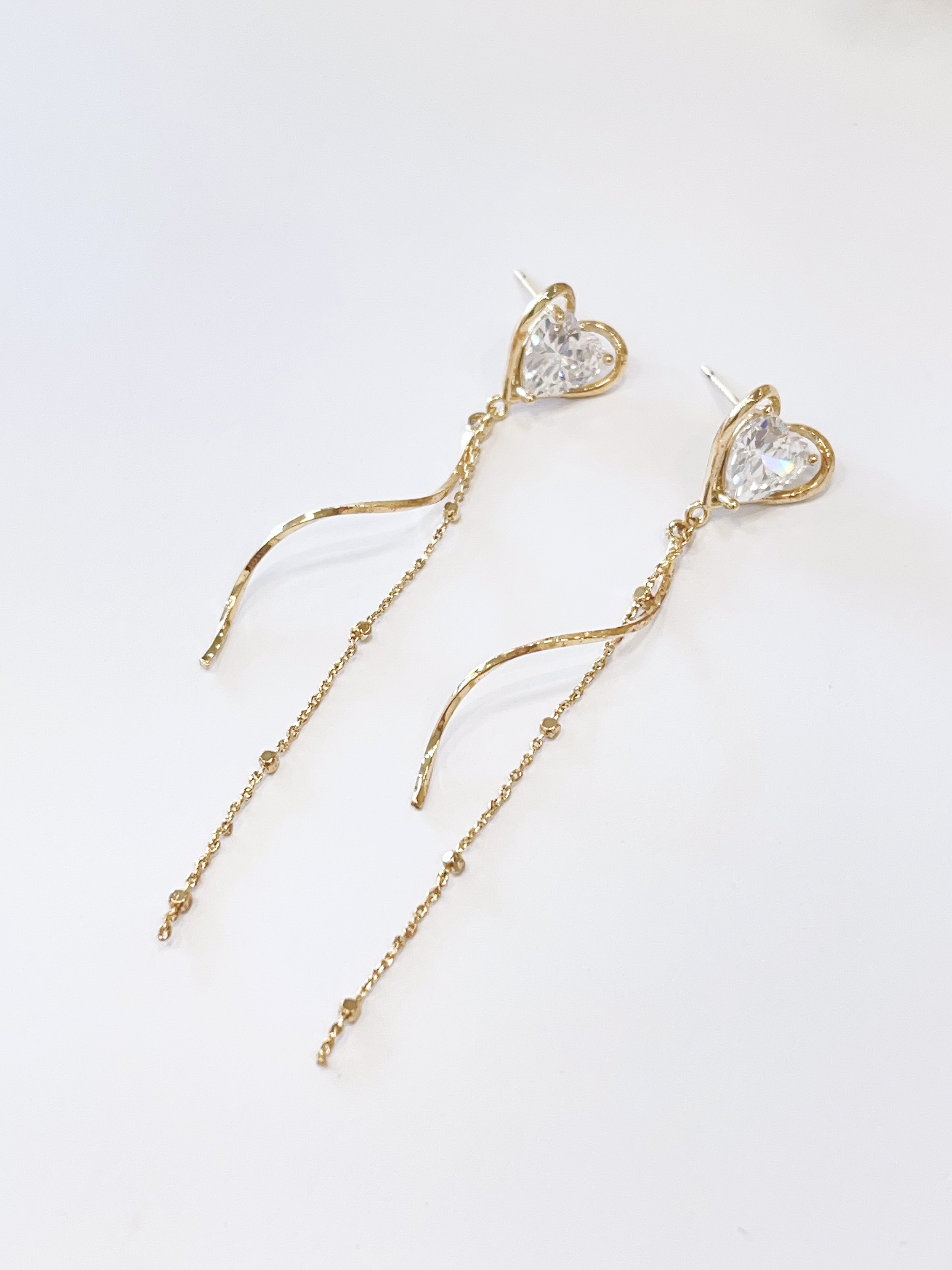 网红爆款爱心流苏耳环