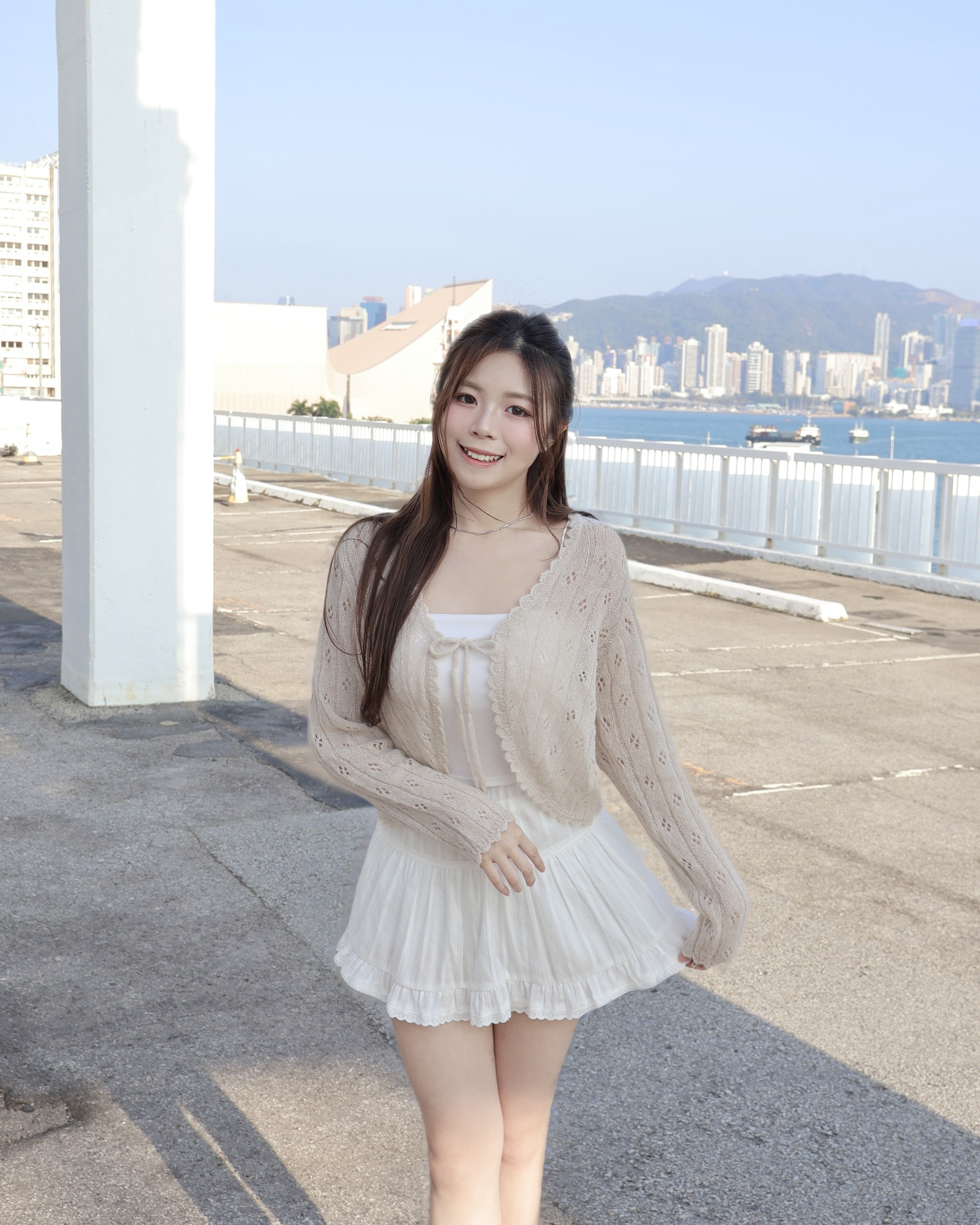 【 🌷一見鍾情の春天色調！精緻小通花鏤空綁帶外套🌸💗 】Candy Ball Mohair Cardogan Top(五色入)