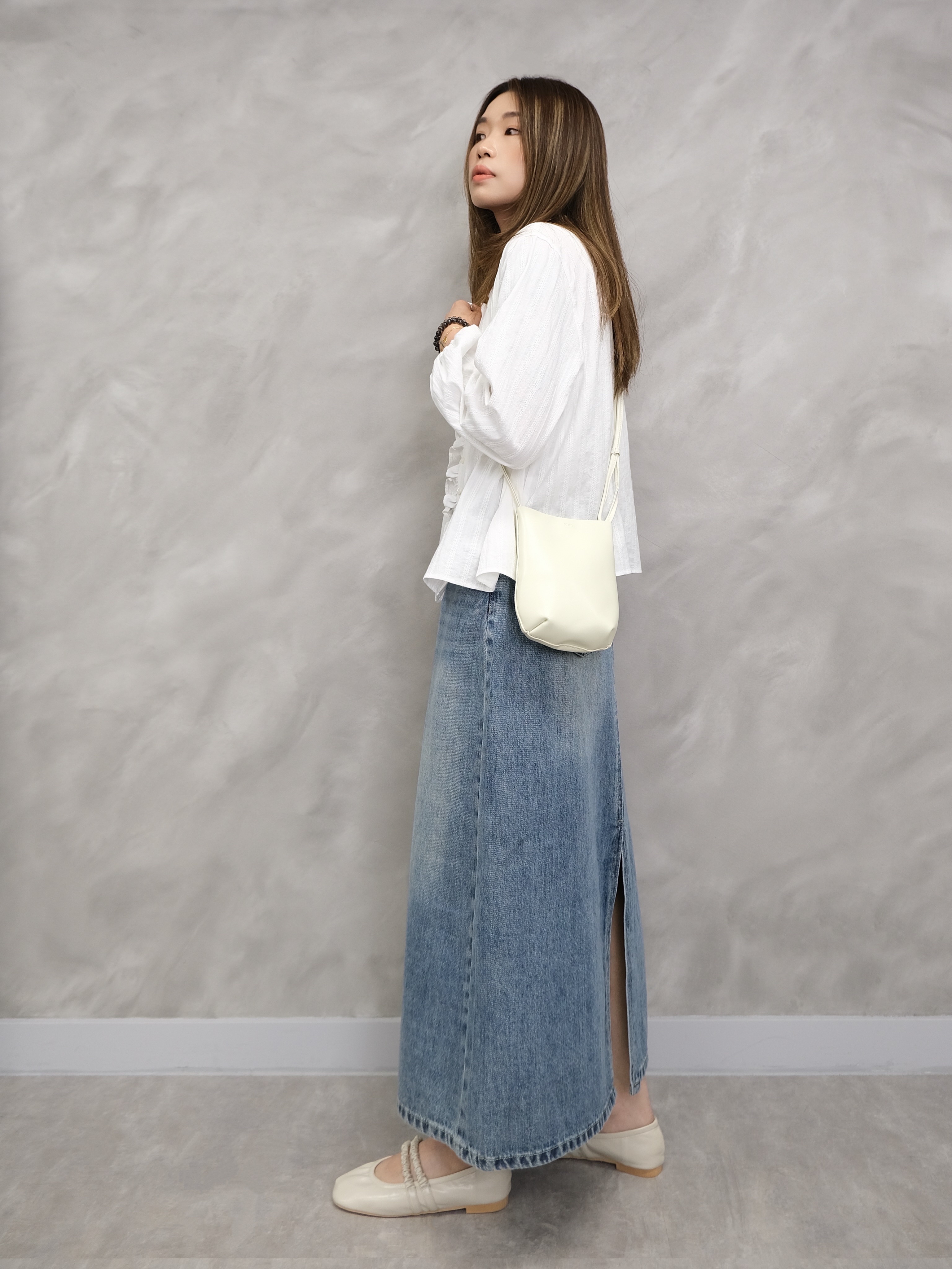 Mini leather knot bag
