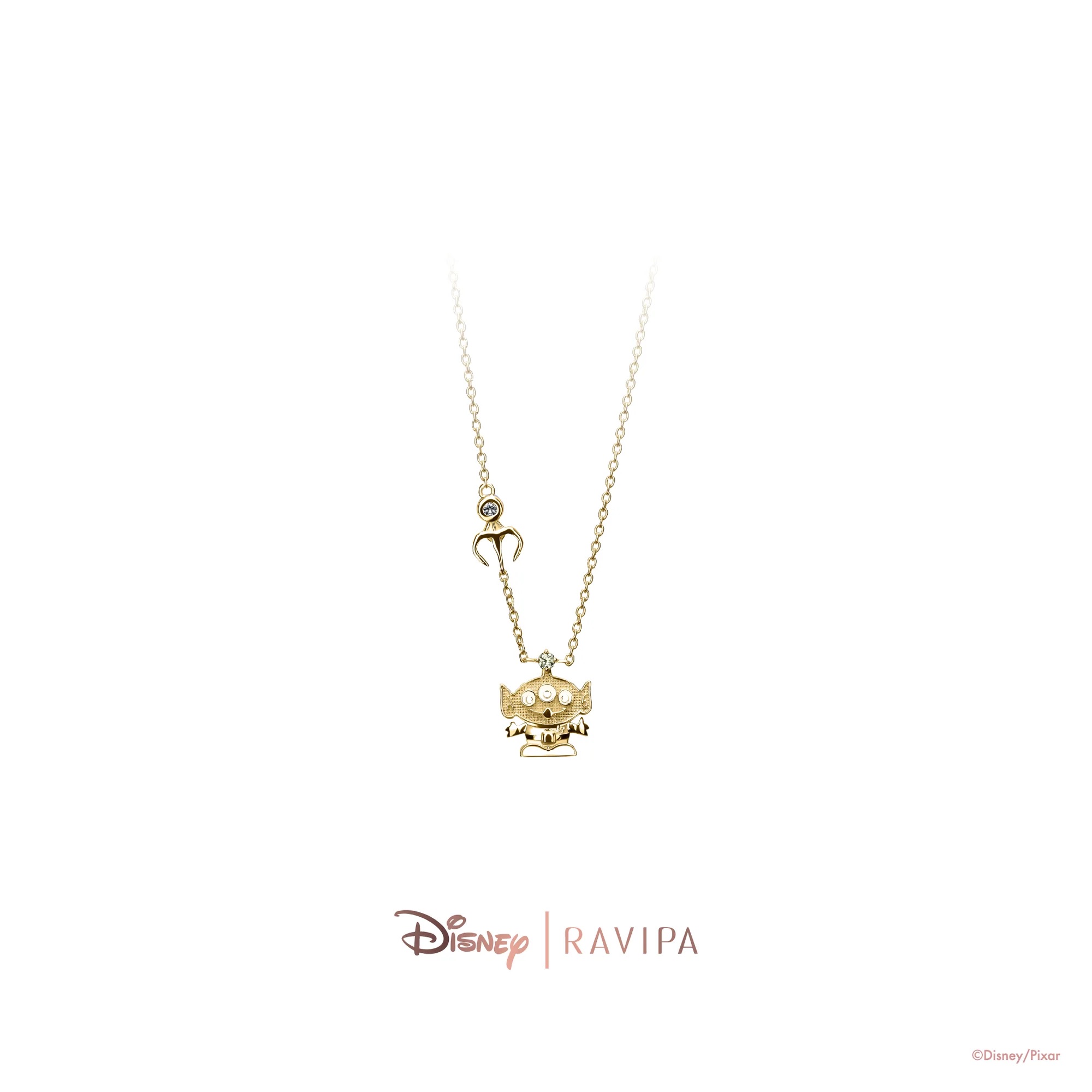 📦訂購 泰國代購 RAVIPA Disney Toy Story 反斗奇兵 Alien Gold Necklace 三眼仔 頸鏈