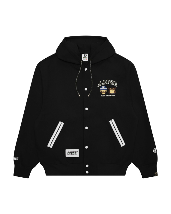 AAPE AAPER embroidered hooded baseball jacket (D395XXR)