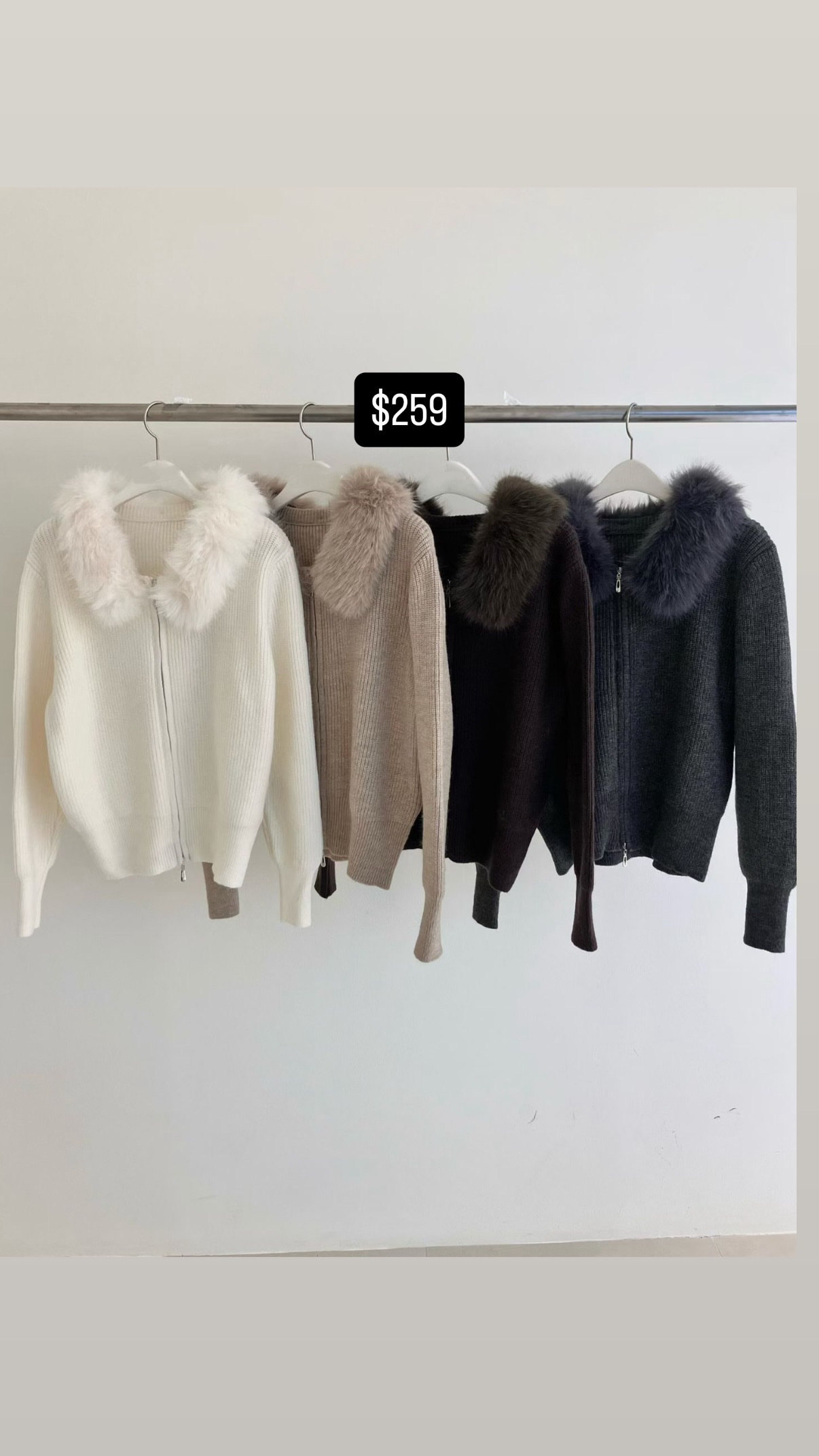 毛可拆針織外套22/1 東大門檔口直播#ff2735