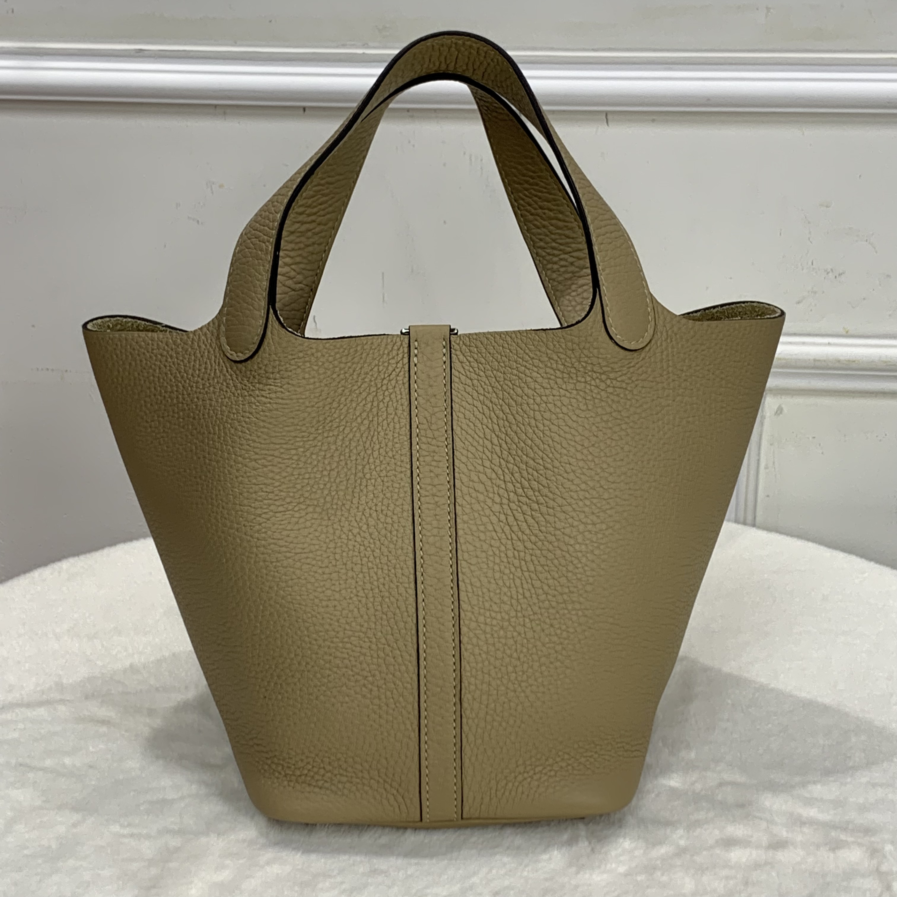 Hermes Picotin 18 風衣灰銀扣