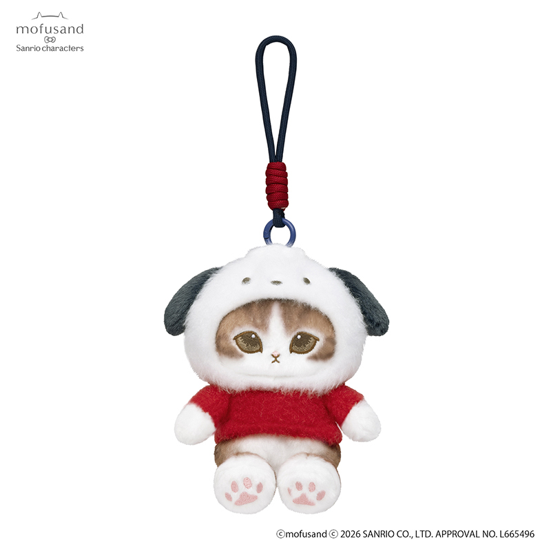 🎀【預訂】Sanrio x Mofusand 貓咪公仔掛飾 - Pochacco